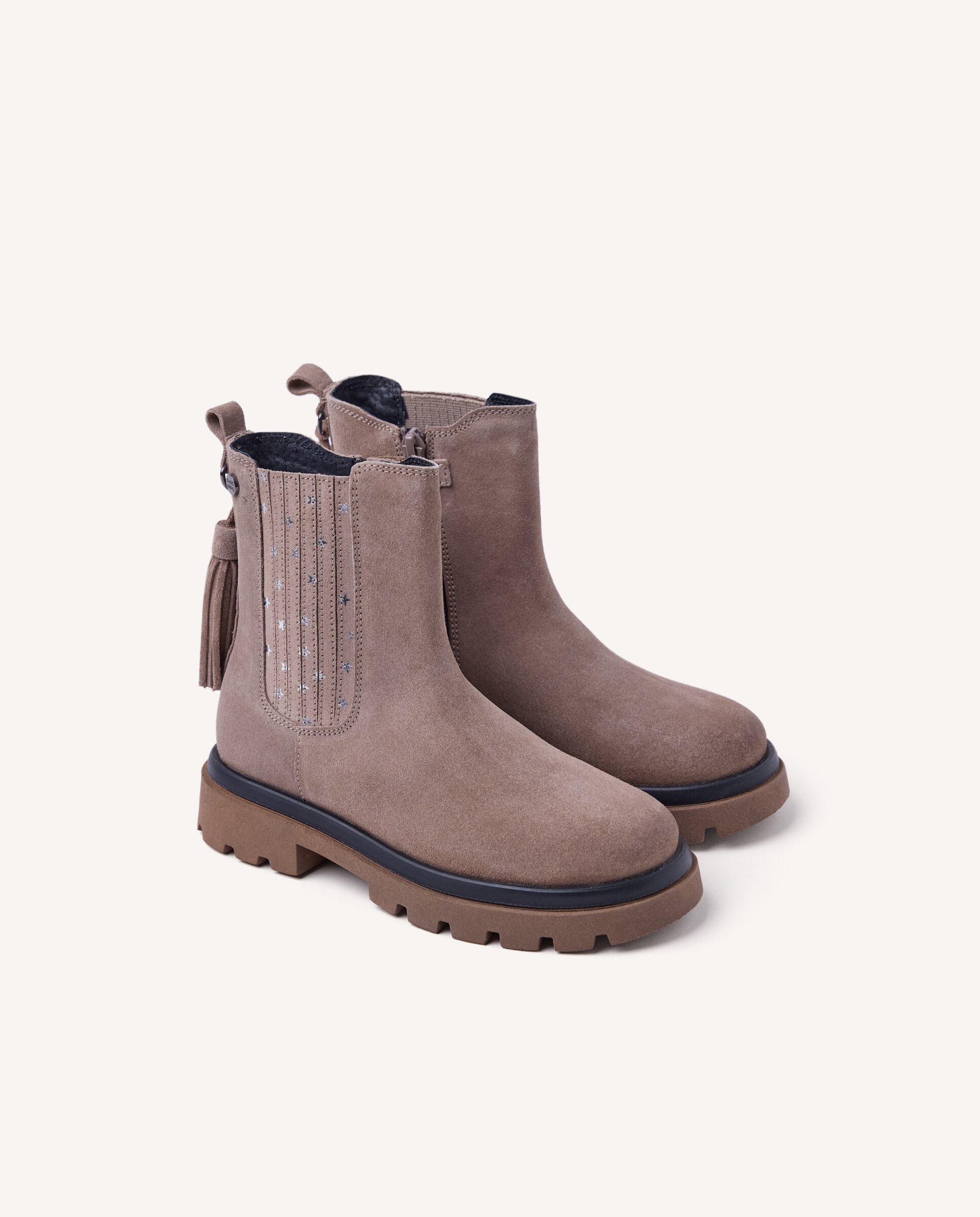 Botas em Croute Castanho-claro-2