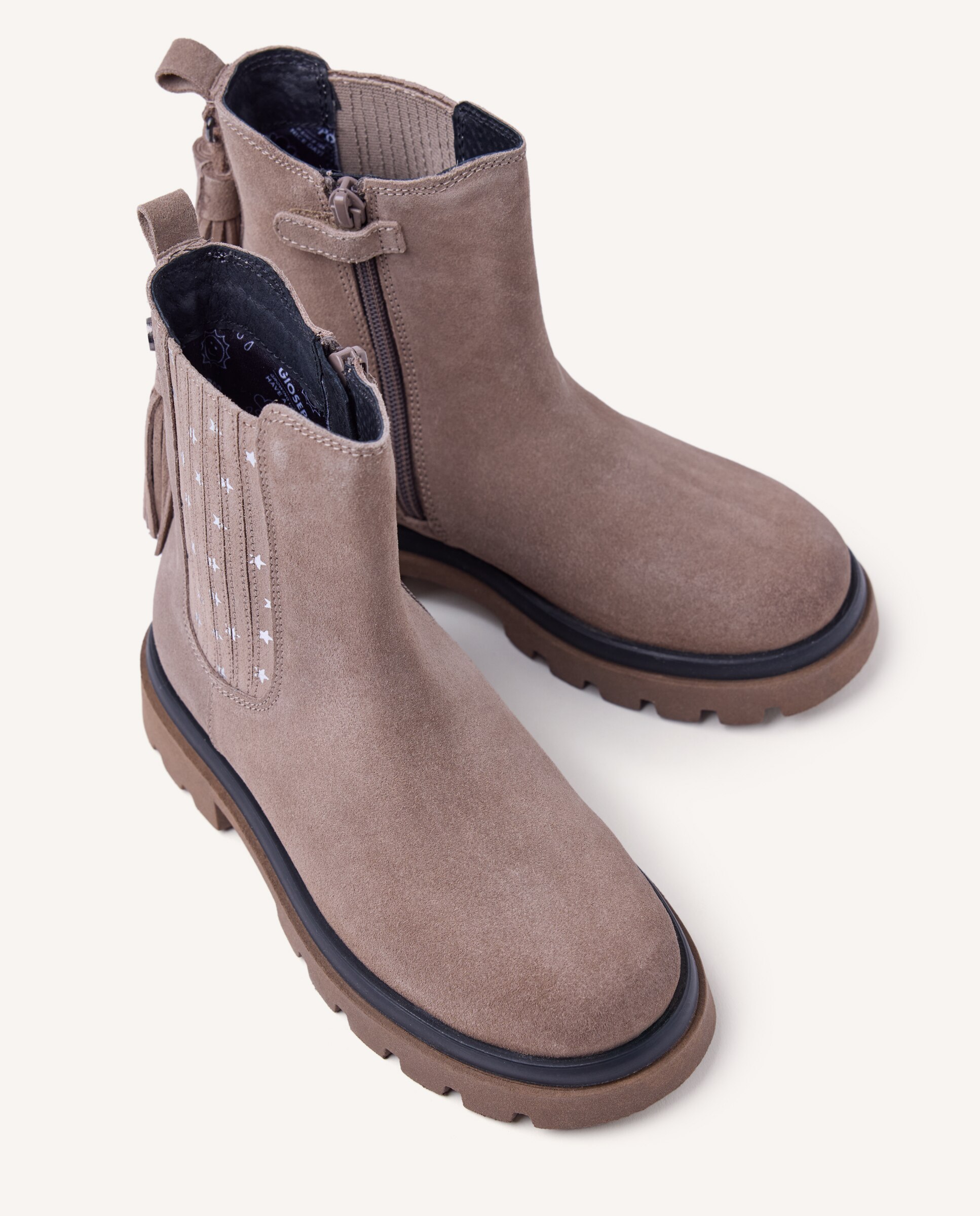 Botas em Croute Castanho-claro-3