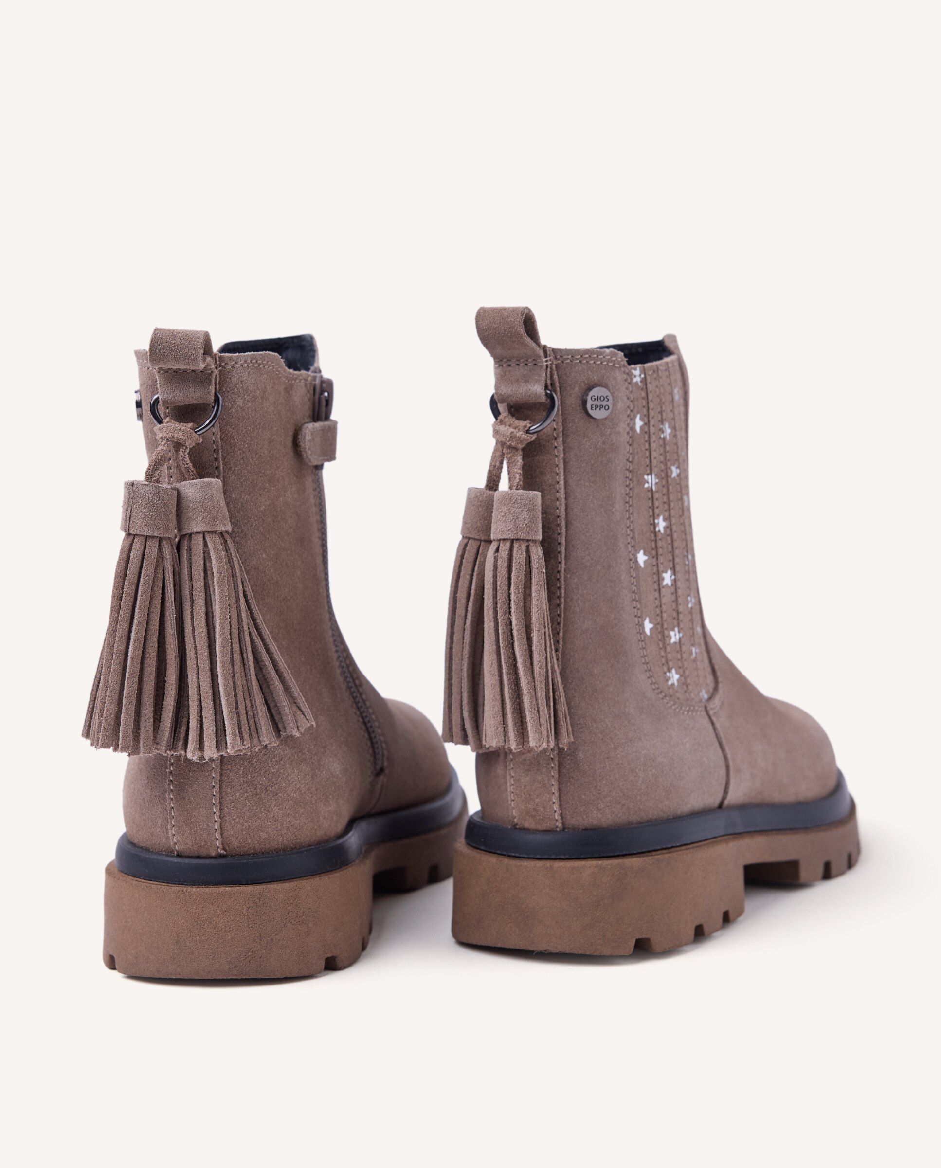 Botas em Croute Castanho-claro-4