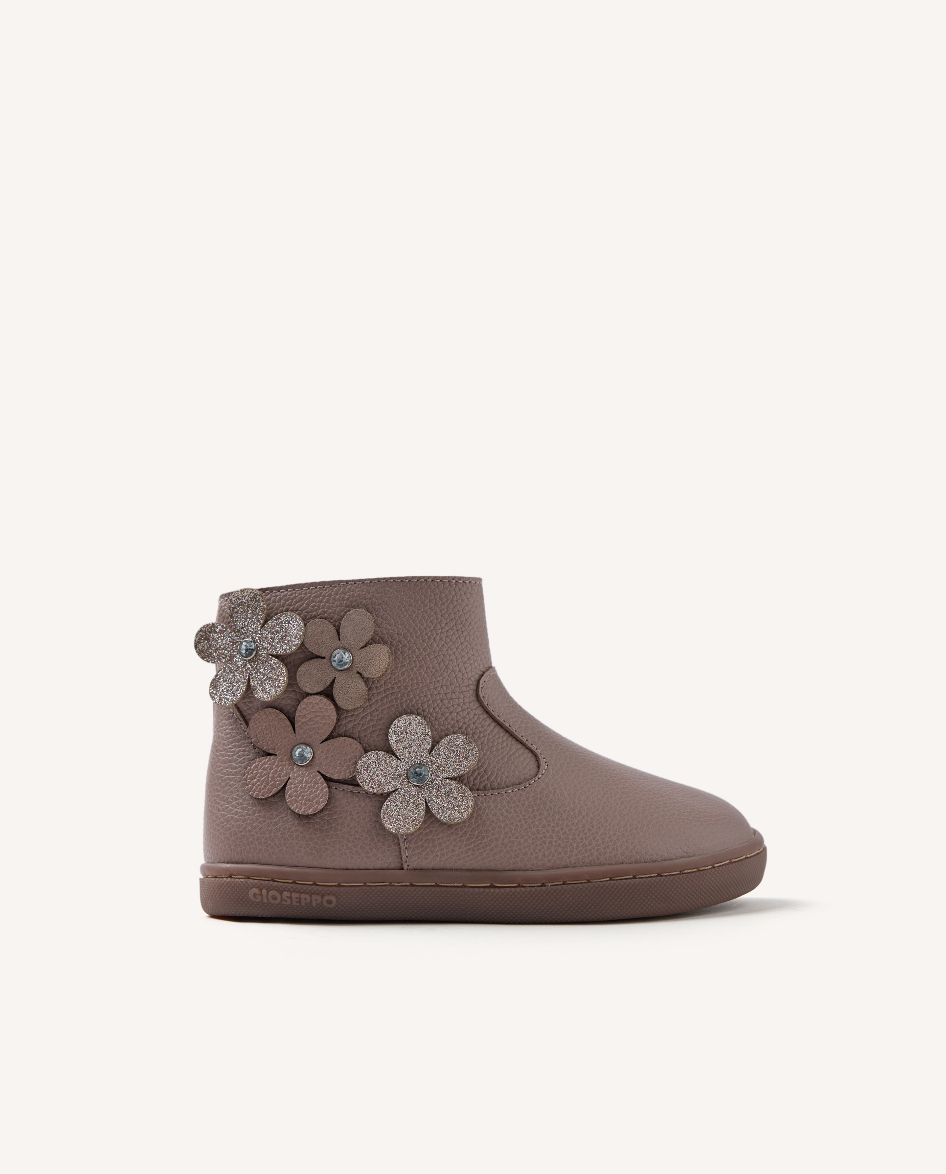Imagem 0 de Botins Infantil Barefoot de Pele com Detalhes e Fecho Zip no Lateral Interno