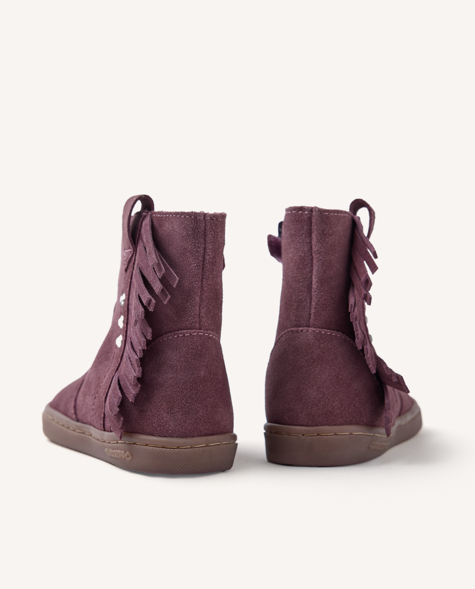 Botas Infantil de Pele Camurça em Bordeaux Bordeaux-4