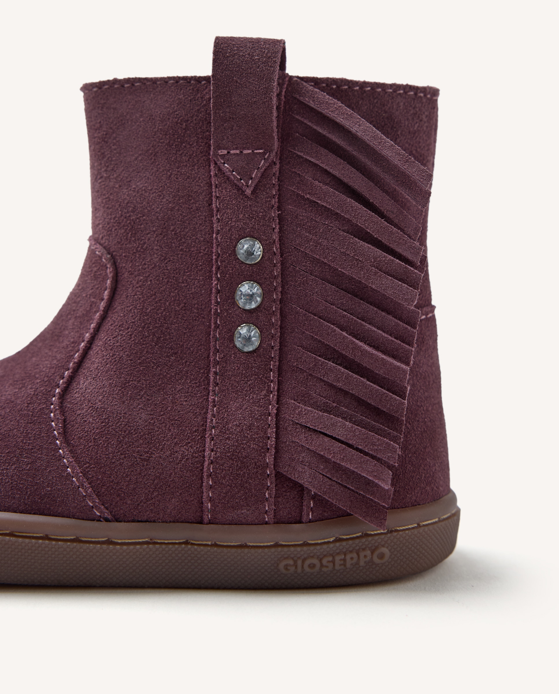 Botas Infantil de Pele Camurça em Bordeaux Bordeaux-5