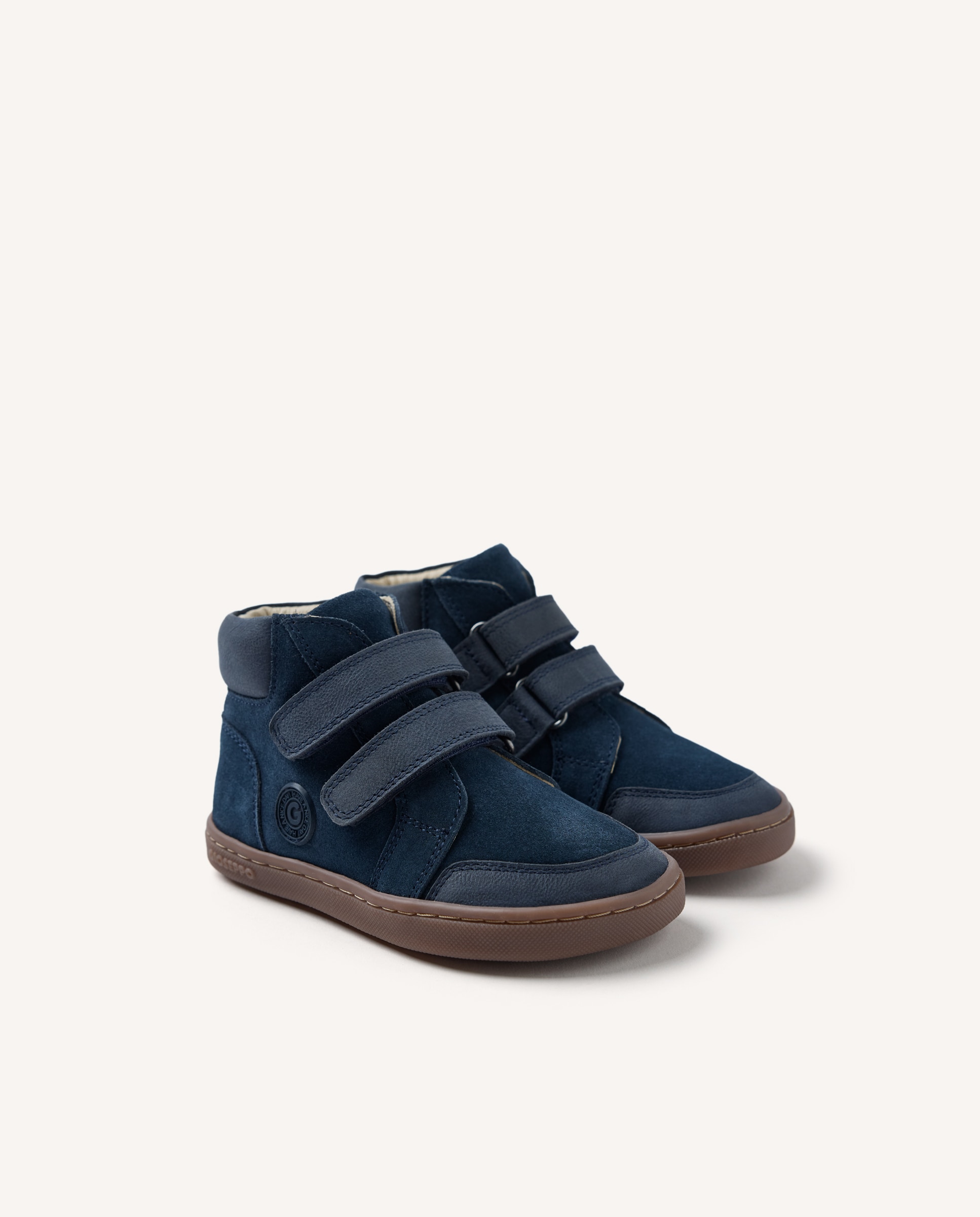 Botins Barefoot em Camurça com Fechos Ajustáveis Azul-marinho-2