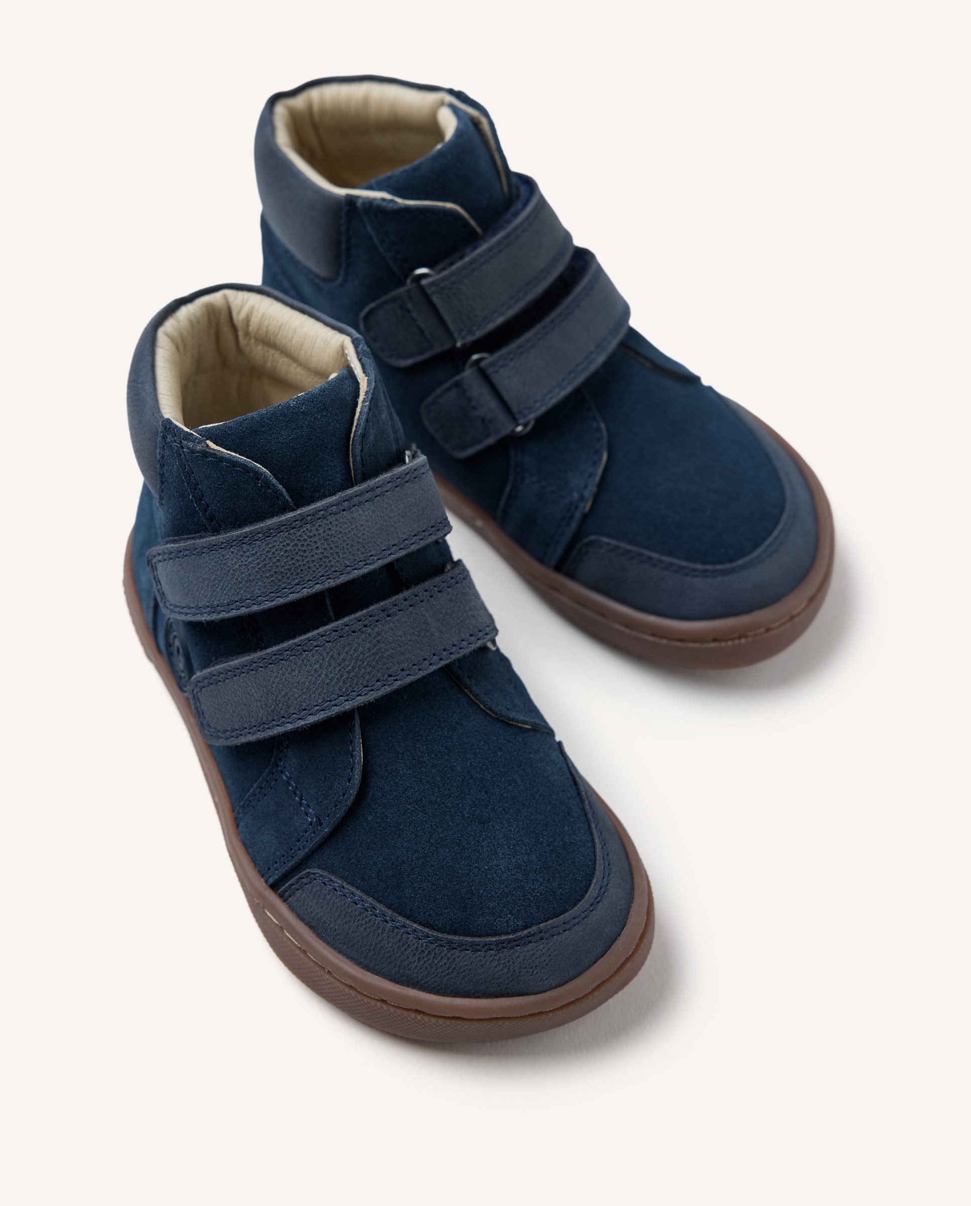 Botins Barefoot em Camurça com Fechos Ajustáveis Azul-marinho-3