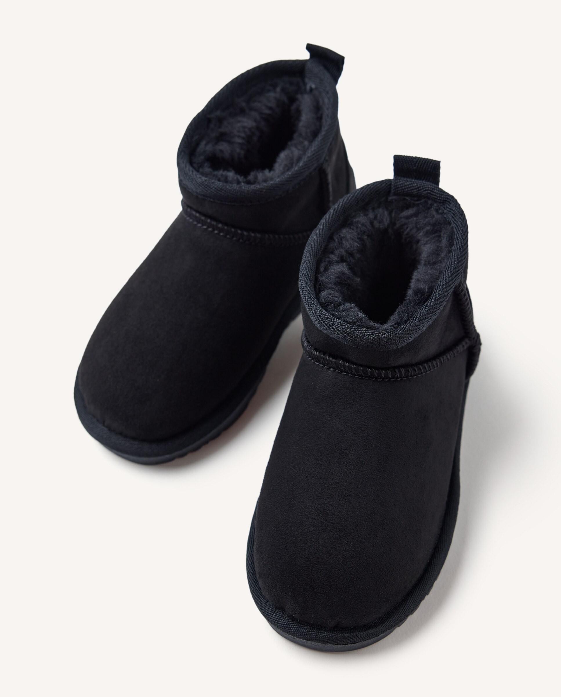 Botas Tipo Australianas Impermeáveis com Forro de Pelo Preto-3