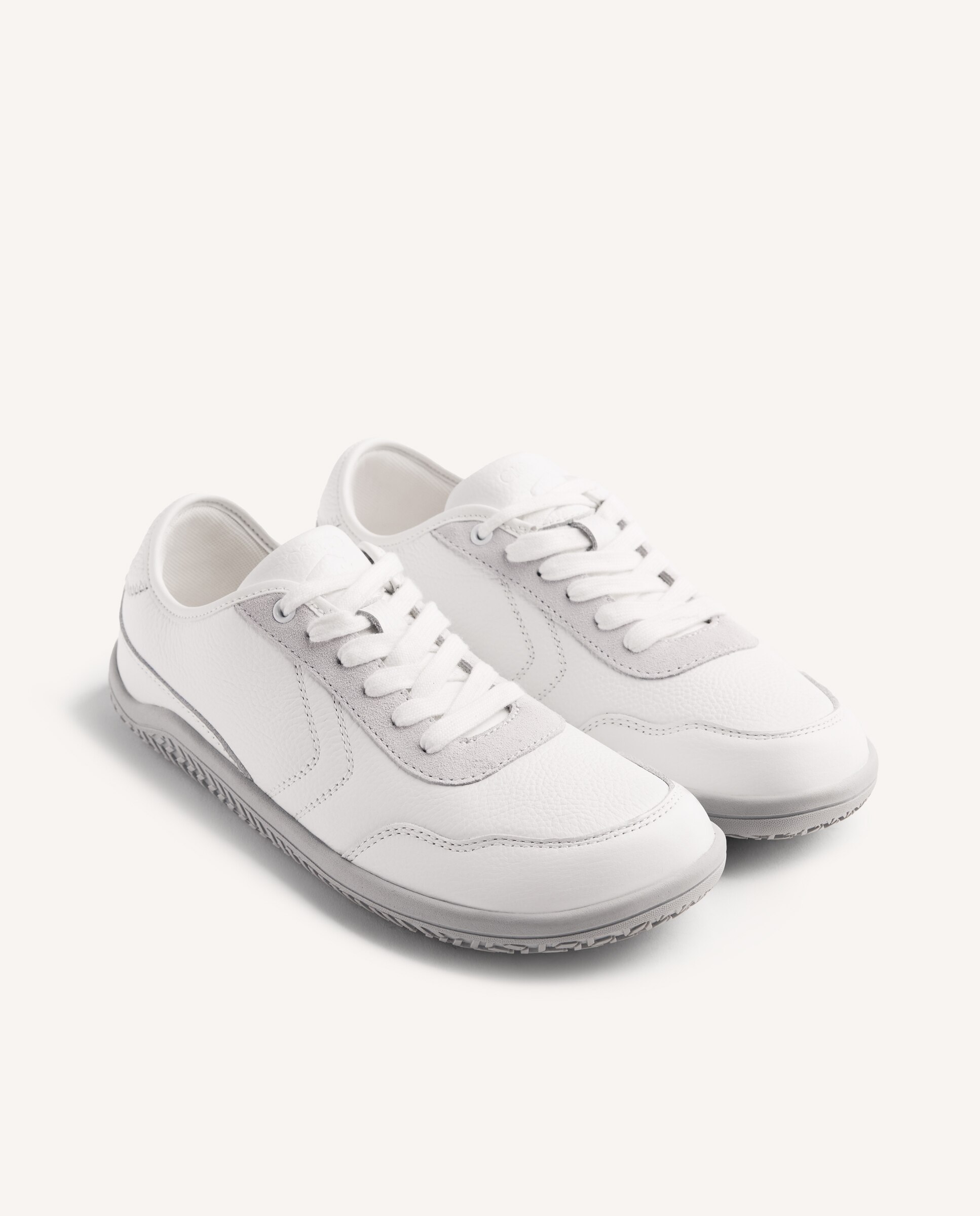 Sapatilhas Barefoot de Pele Monocolor com Palmilha Amovível Branco-2