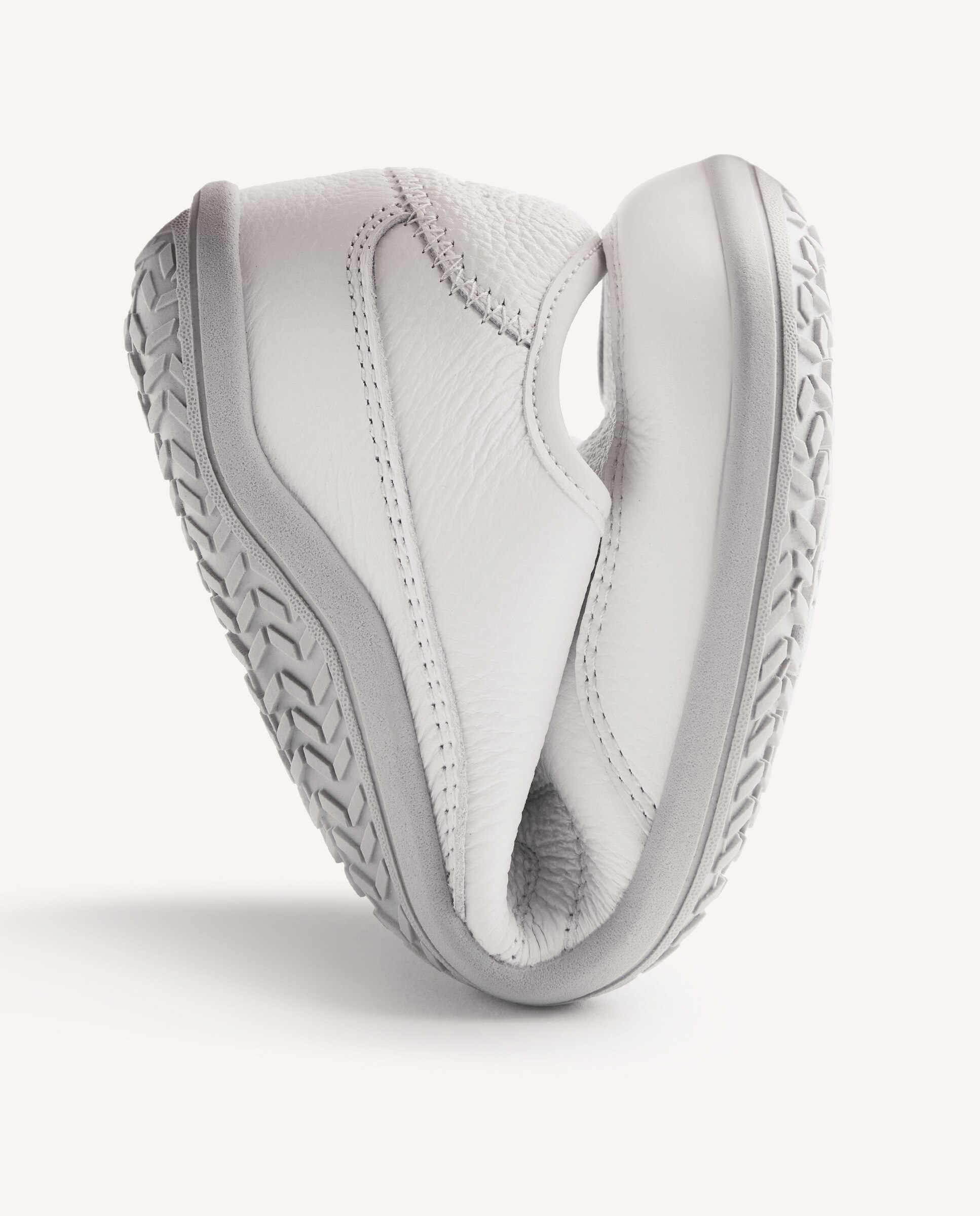 Sapatilhas Barefoot de Pele Monocolor com Palmilha Amovível Branco-4