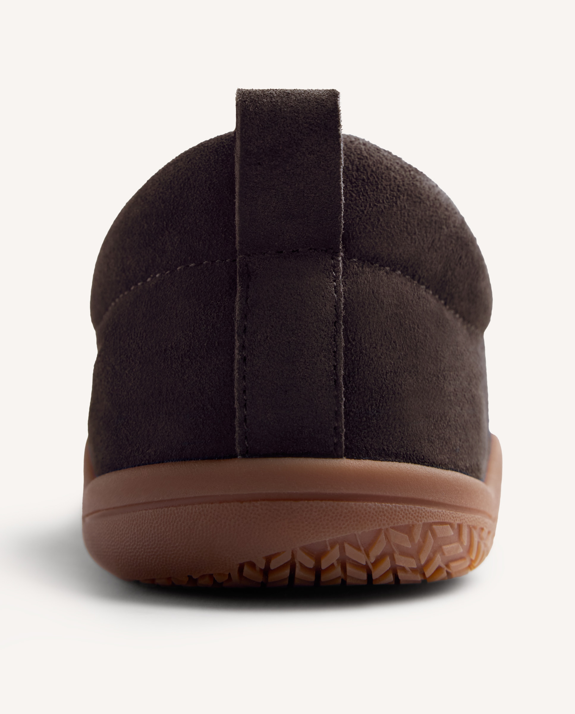 Sapatilhas Barefoot Monocolor de Pele Camurça Castanho-chocolate-5