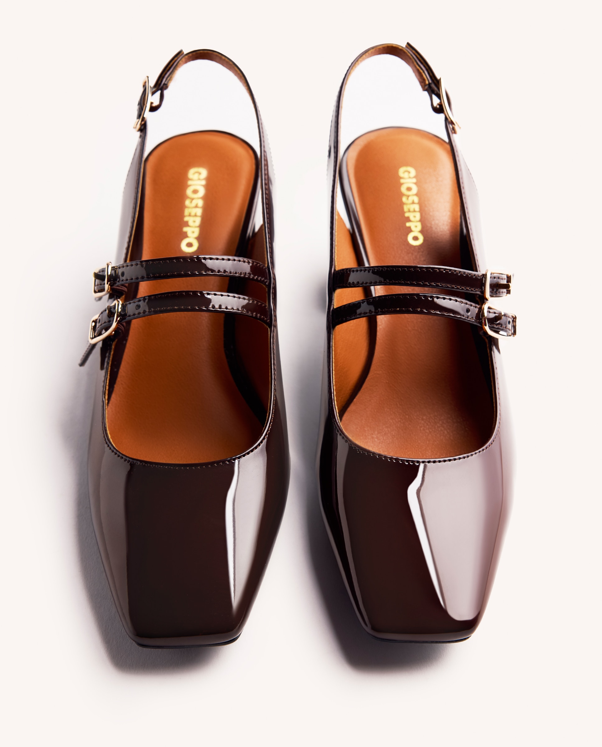 Sapatos de Salto Estilo Mary-jane Bordeaux Castanho-3