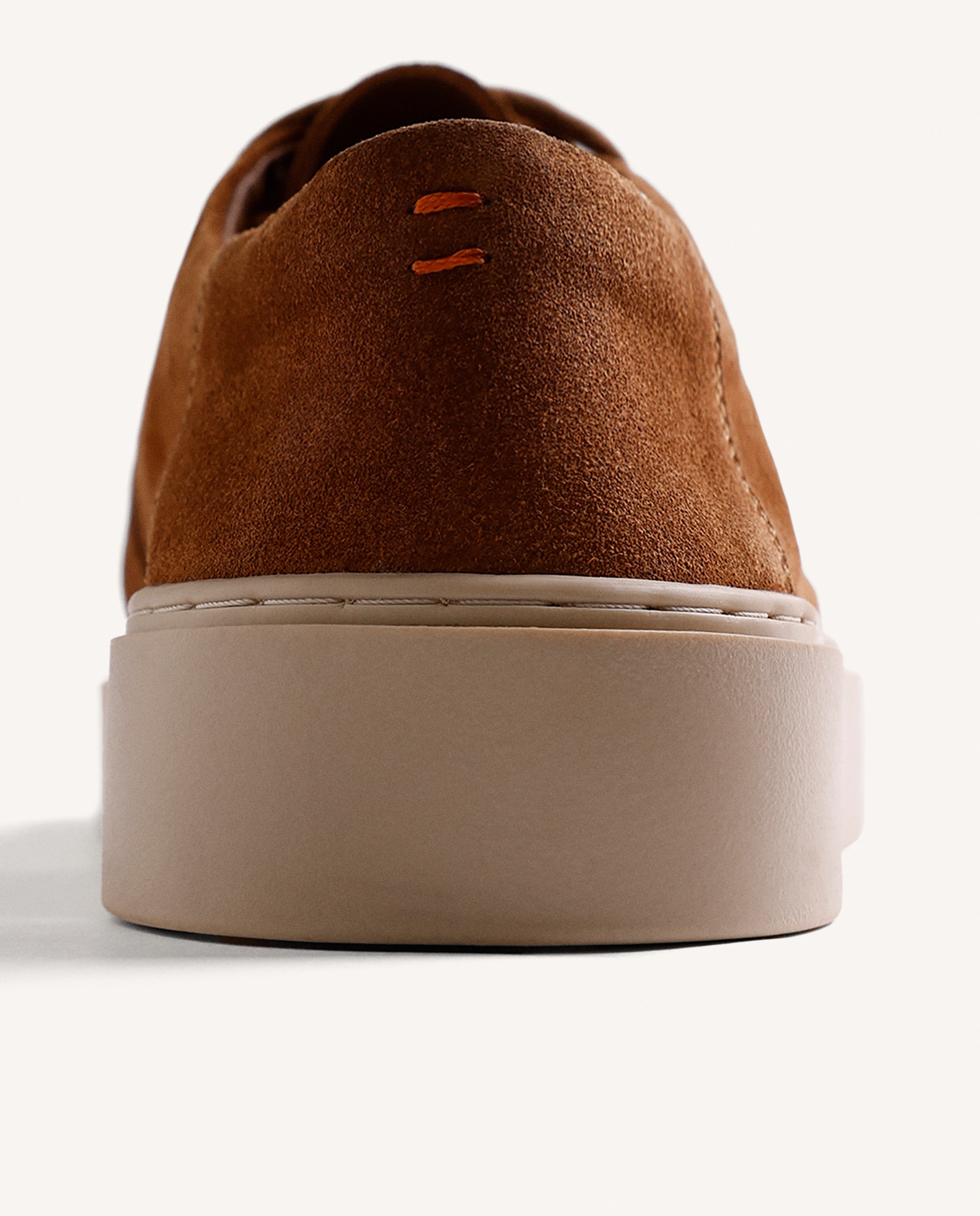 Bluchers de Pele Estilo Wallabee com Cordões Couro-4
