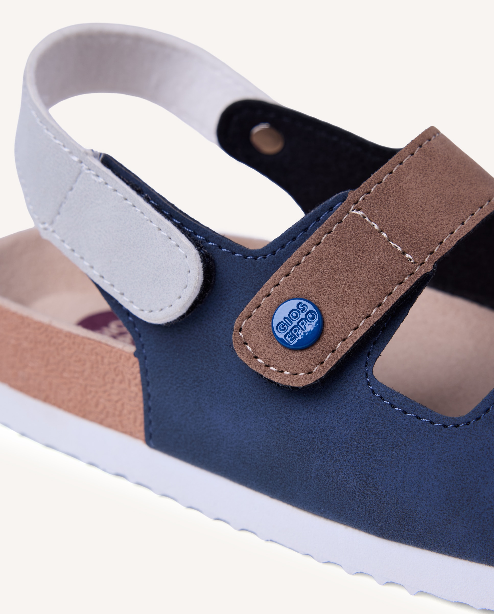 Sandálias Abertas Infantil Estilo Bio com Contrastes de Cor Gioseppo Azul-marinho-5