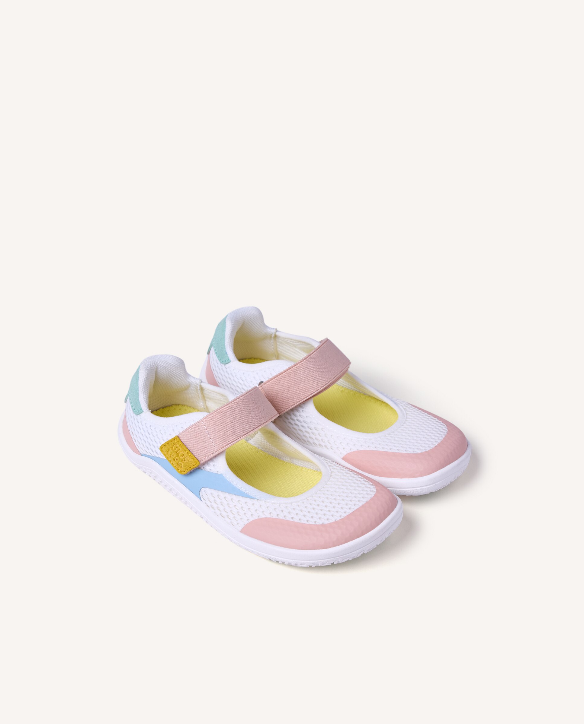 Bailarinas Barefoot de Rede com Acabamentos Coloridos Gioseppo Branco / Rosa-2