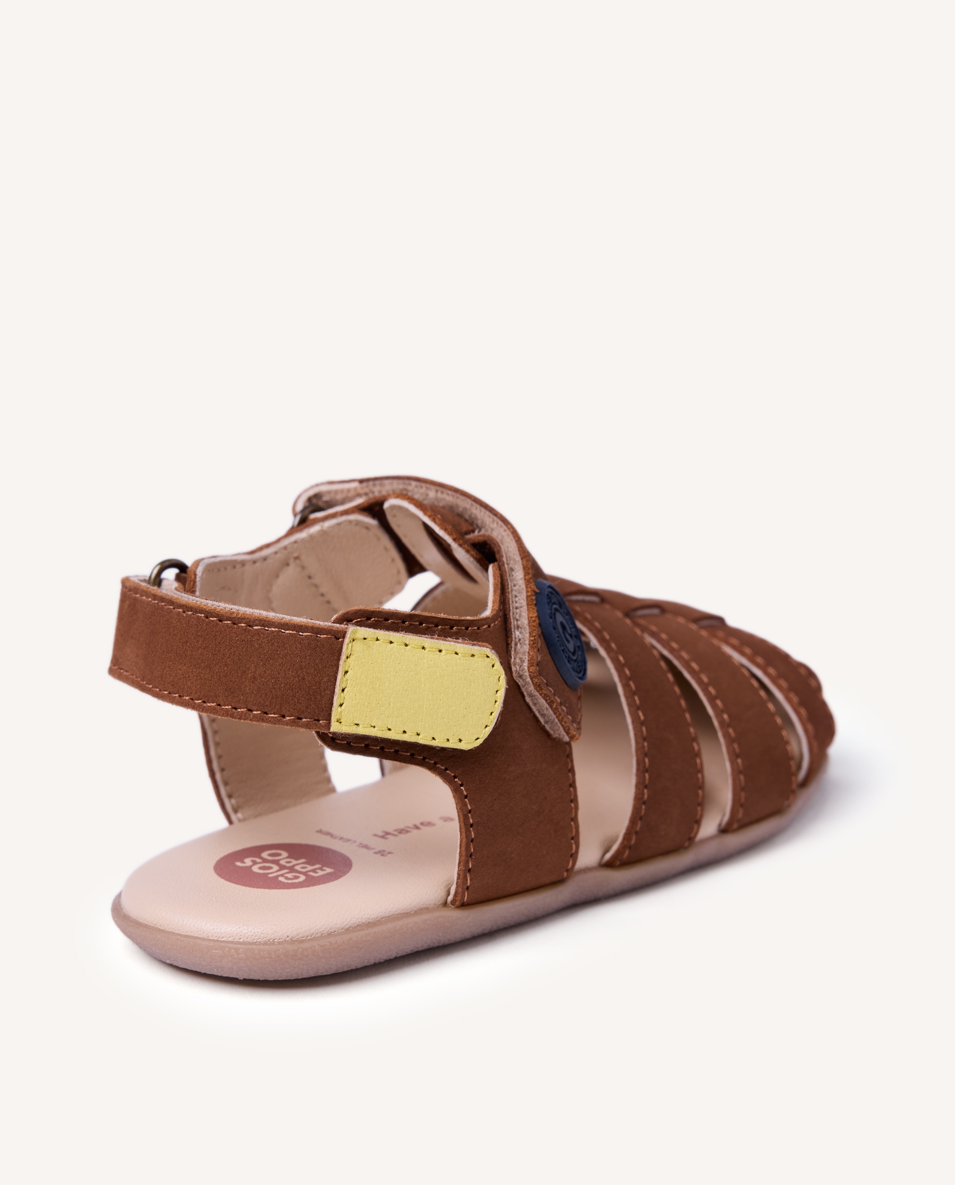 Sandálias Fechadas Infantil Barefoot de Pele Tipo Cangrejeras Gioseppo Couro-5