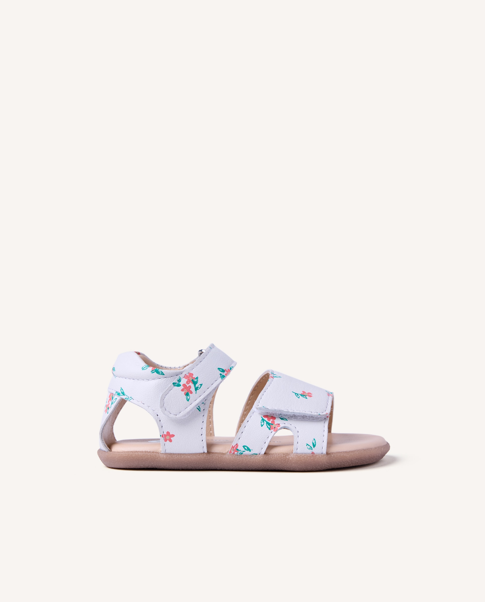 Imagem 0 de Sandálias para Bebé Barefoot de Pele com Estampado de Flores