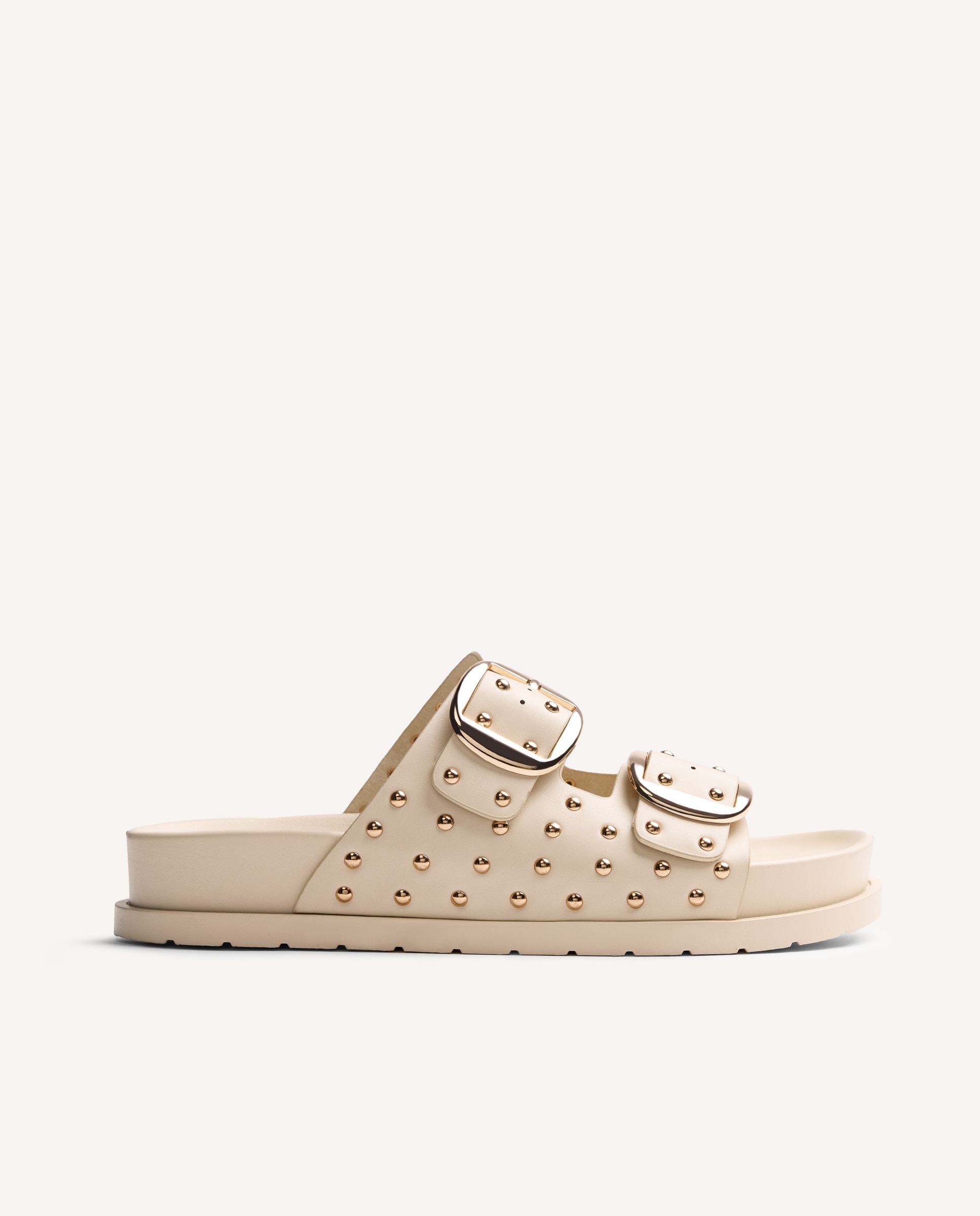 Imagem 0 de Sandálias de Tira Tipo Bio com Fivelas e Detalhe de Tachas