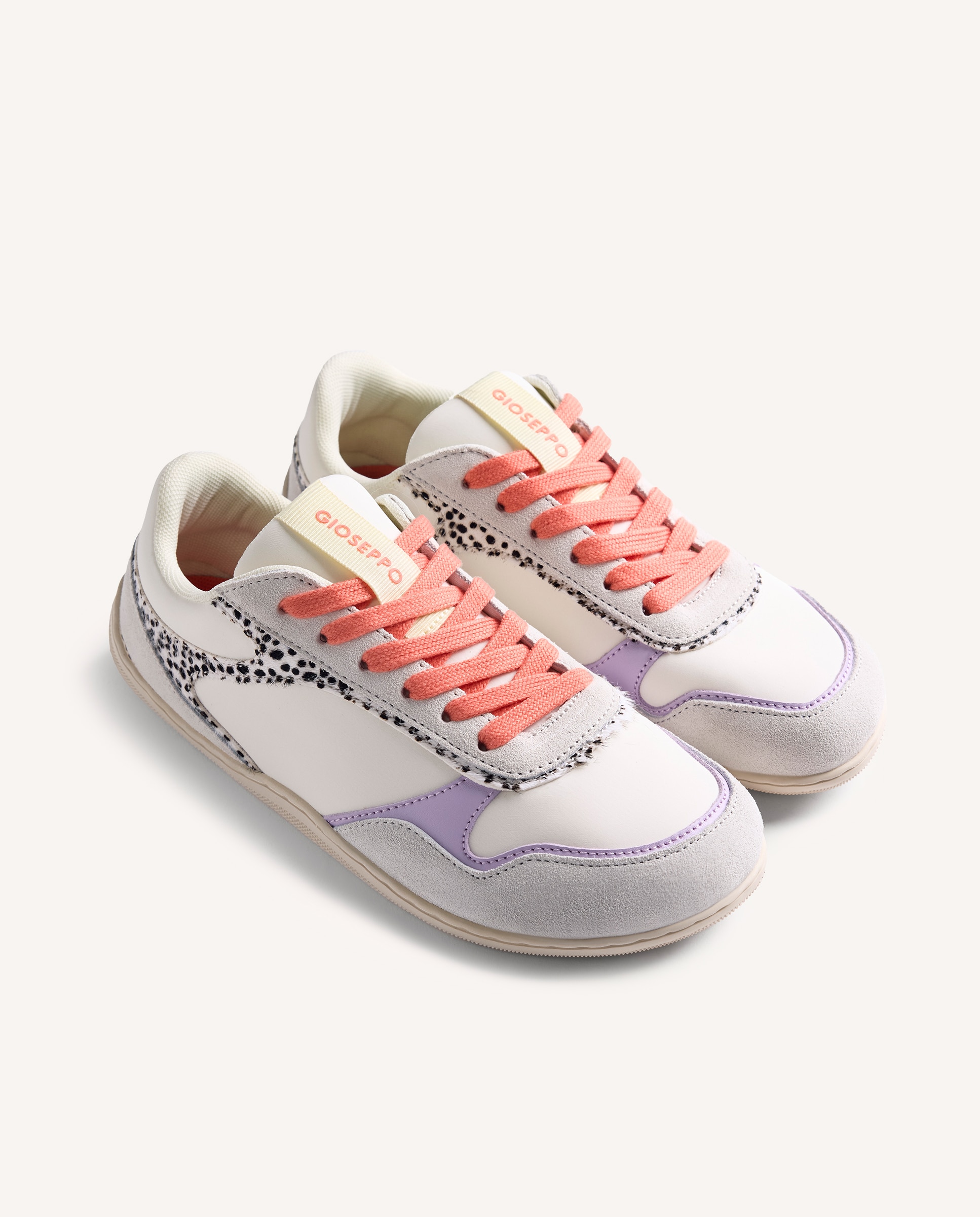 Sapatilhas Desportivas de Pele com Estampado e Acabamentos Coloridos Barefoot Branco-marfim-2