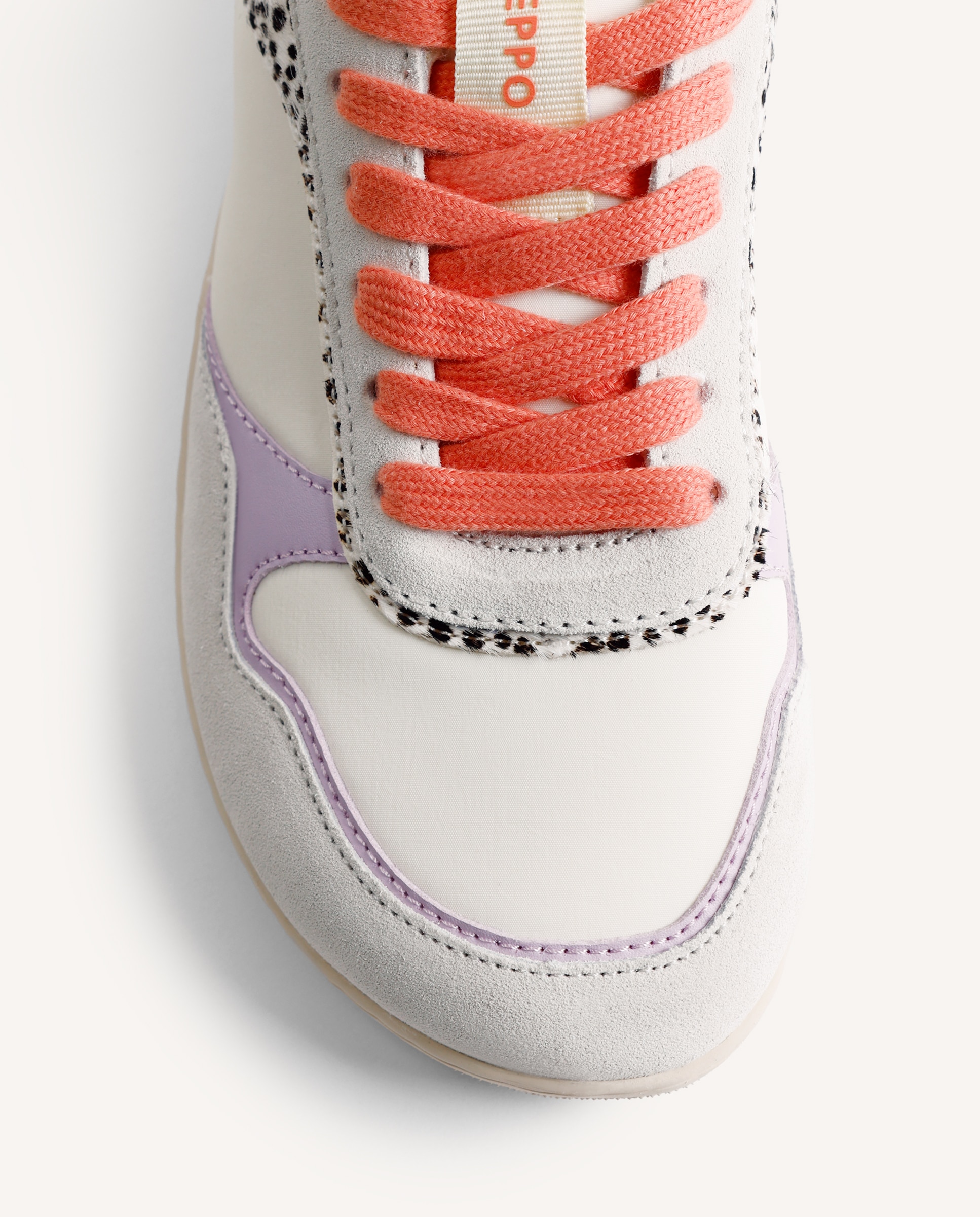 Sapatilhas Desportivas de Pele com Estampado e Acabamentos Coloridos Barefoot Branco-marfim-3