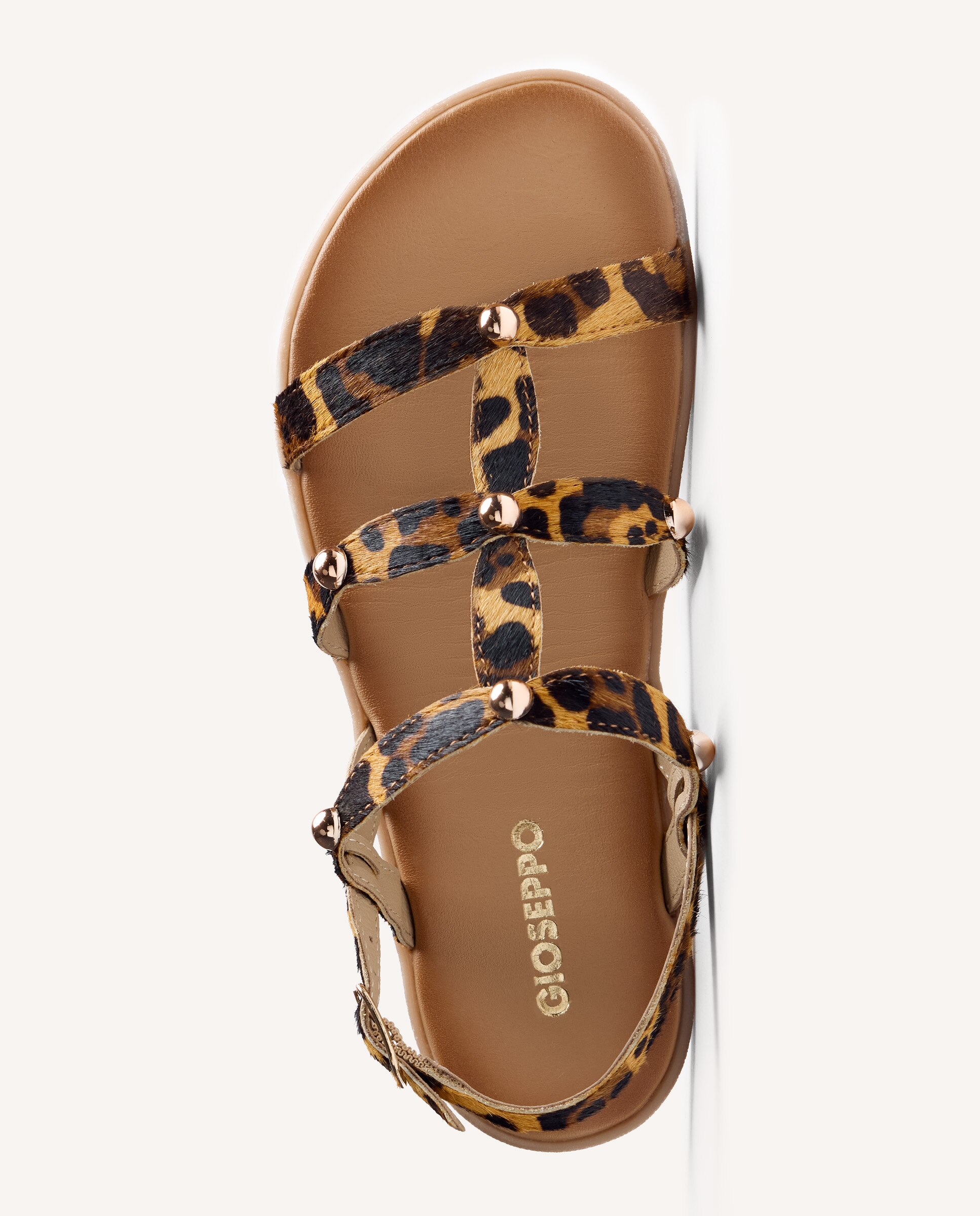 Sandálias Barefoot em Pele com Animal Print Castanho-4