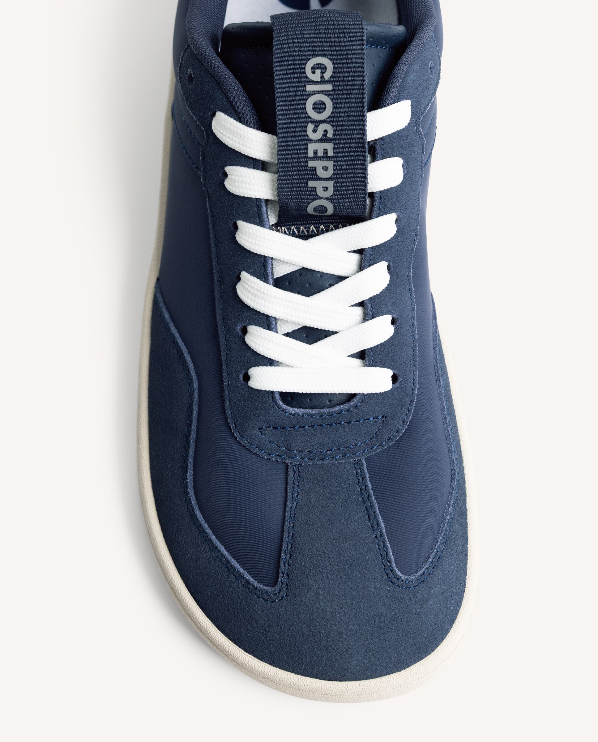 Desportivas de Pele Barefoot com Acabamento em Camurça e Contrastes de Cor Azul-marinho-3