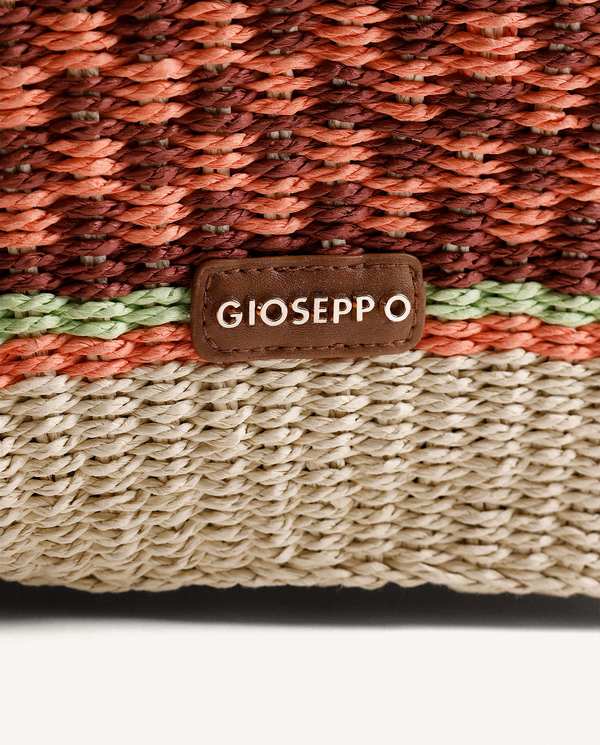Mala Cesto Efeito Ráfia com Estampado Multicolor e Duas Alças Amovíveis Coral-3