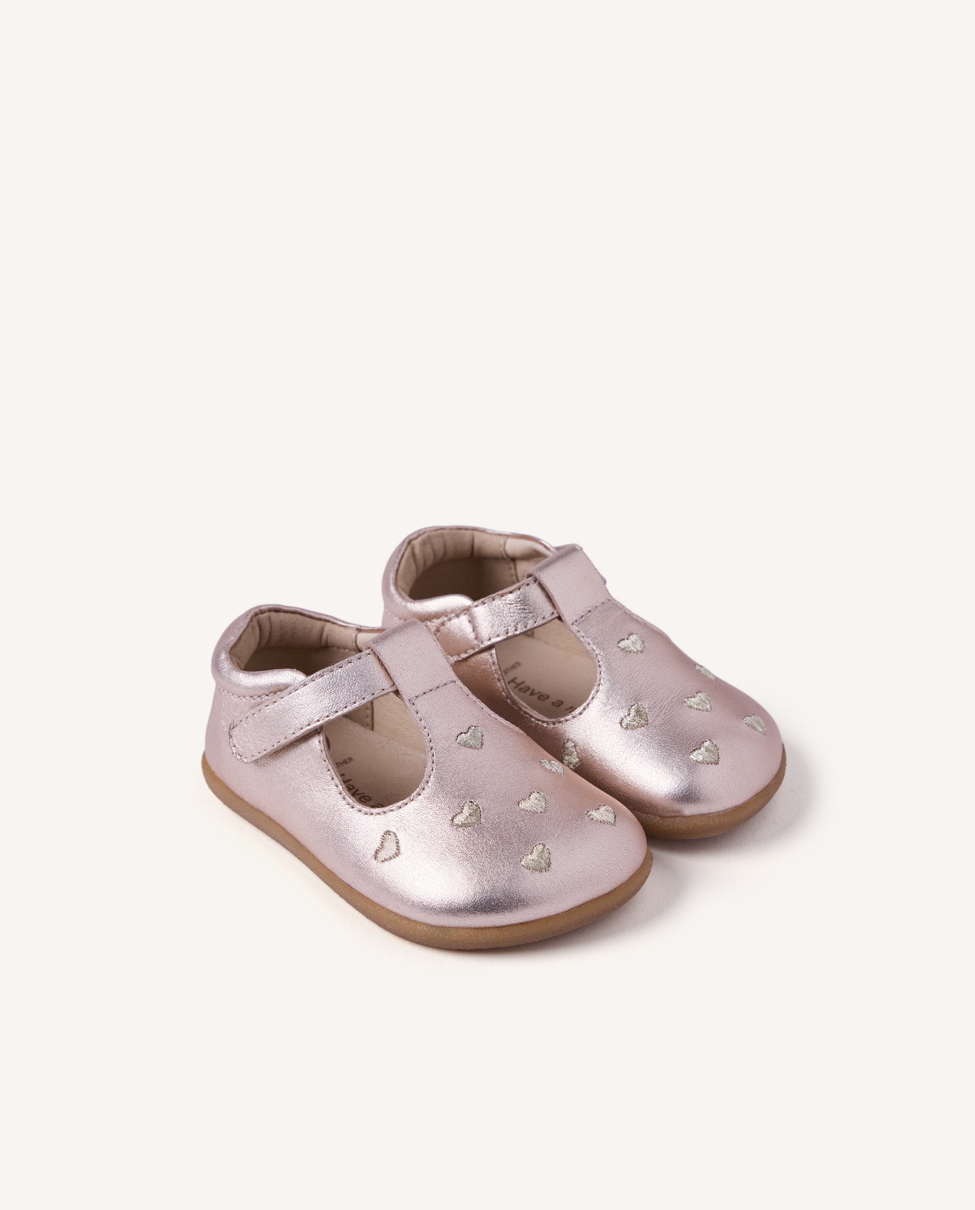 Merceditas Barefoot de Pele Metalizada com Bordado de Corações Gioseppo Ouro-2