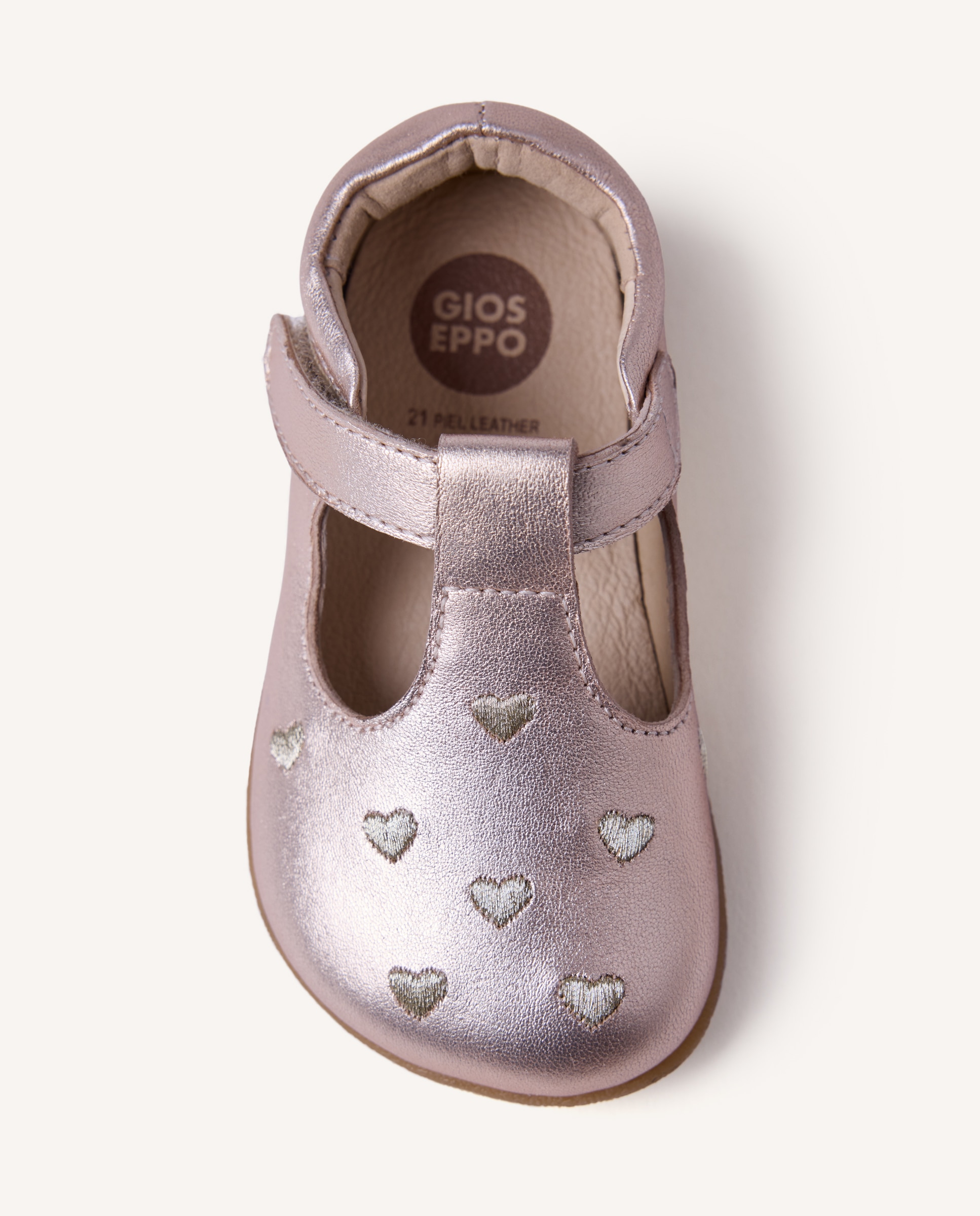 Merceditas Barefoot de Pele Metalizada com Bordado de Corações Gioseppo Ouro-3