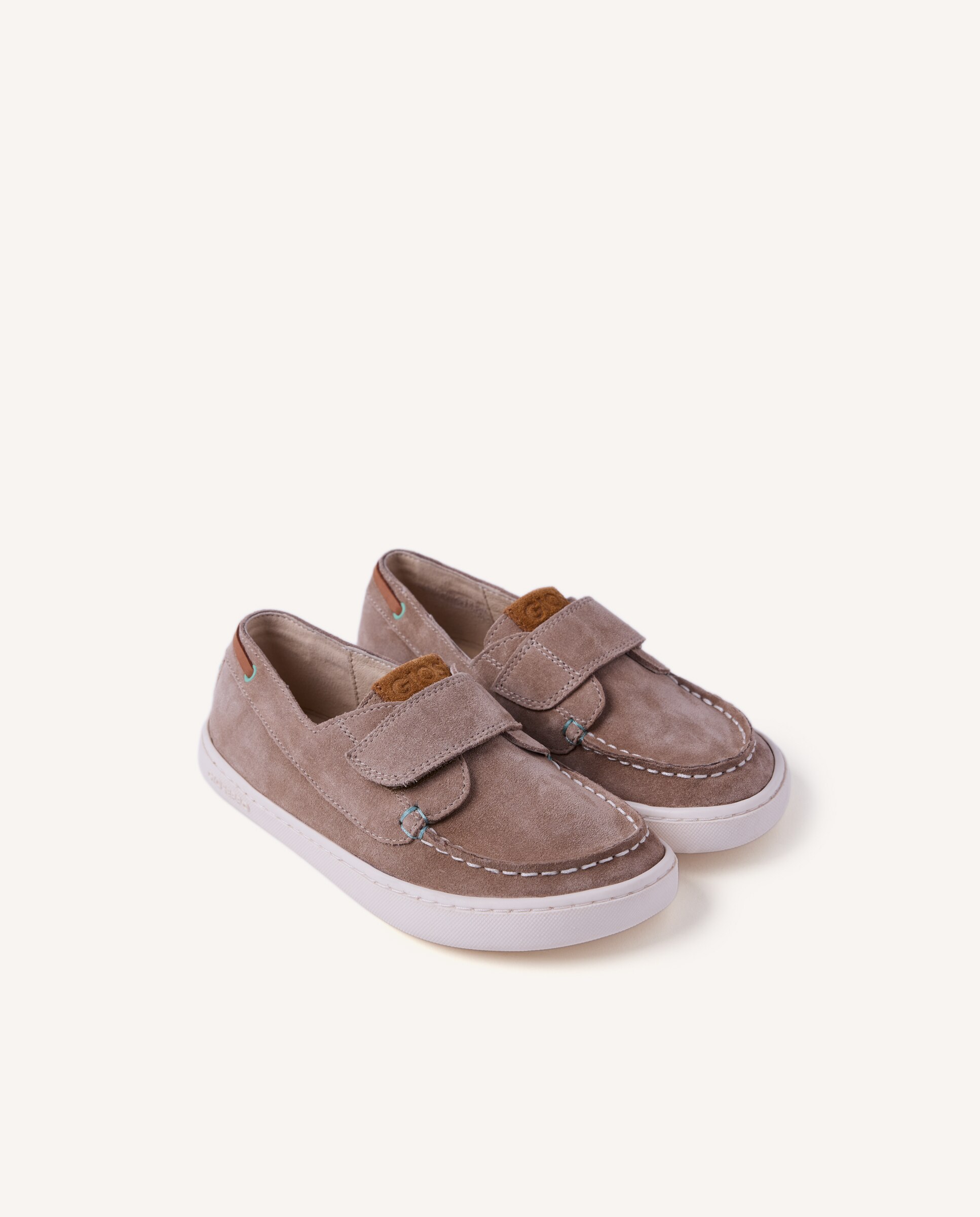 Mocassins Infantil Barefoot de Pele Estilo Náuticos Gioseppo Areia-2