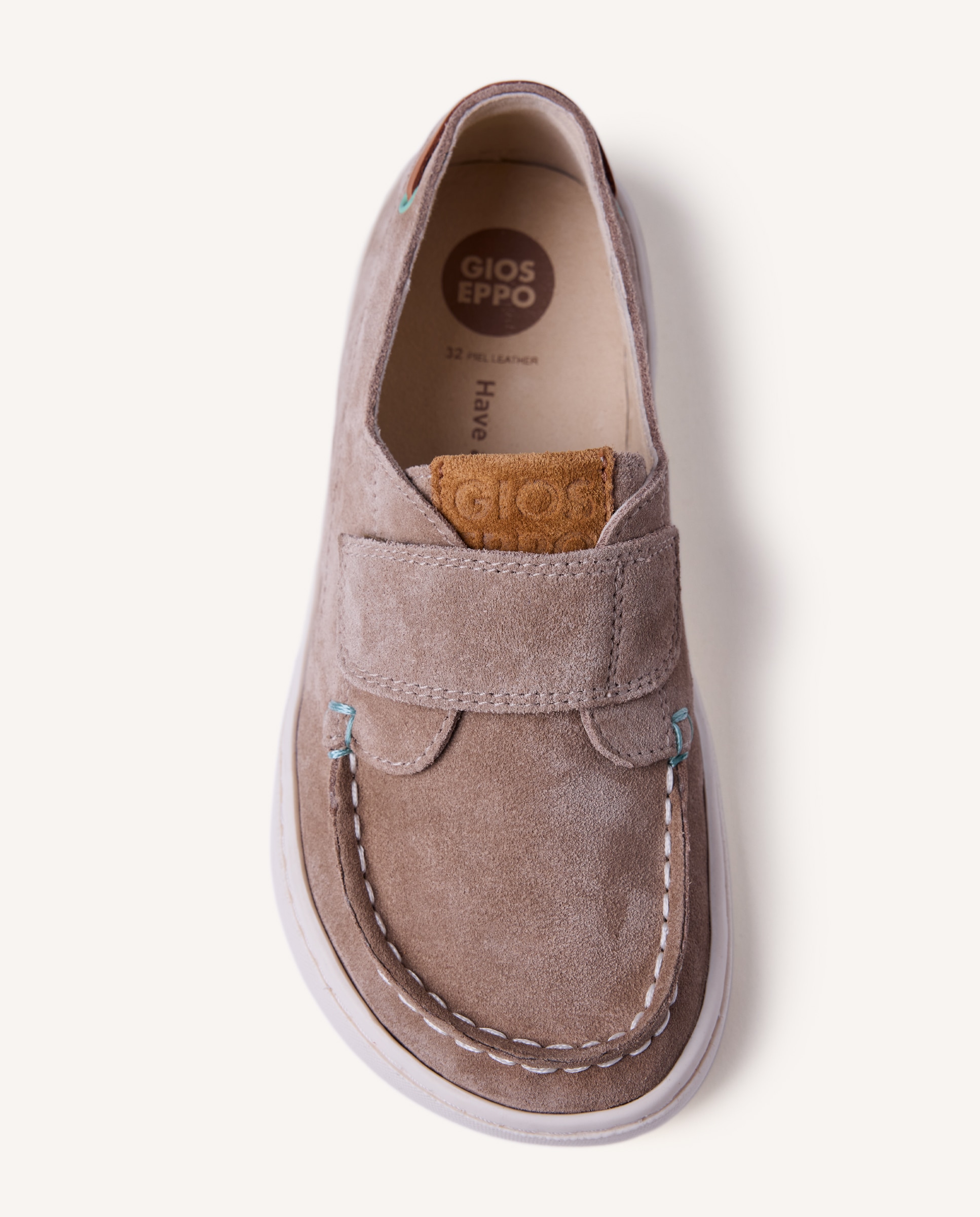 Mocassins Infantil Barefoot de Pele Estilo Náuticos Gioseppo Areia-3