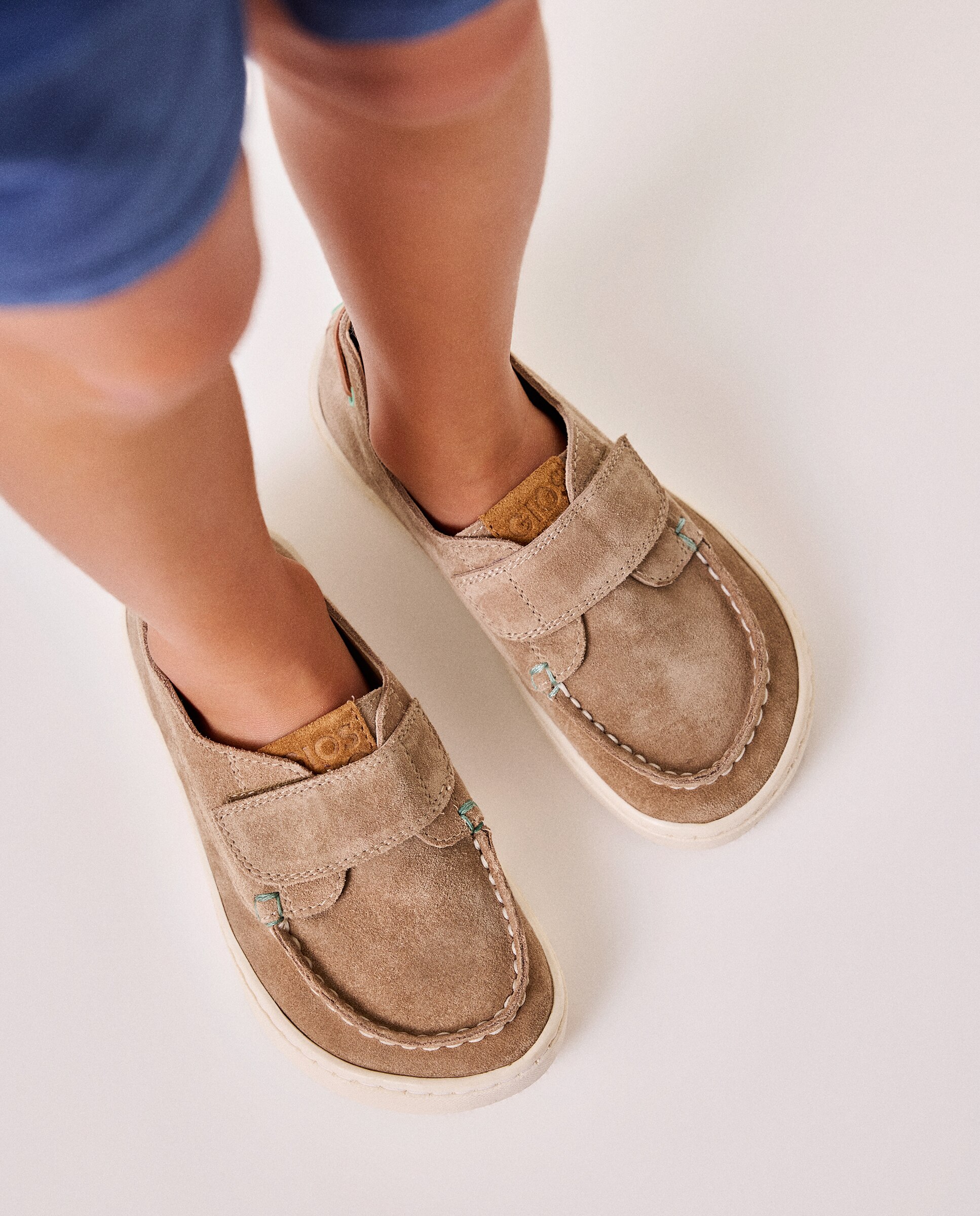Mocassins Infantil Barefoot de Pele Estilo Náuticos Gioseppo Areia-6
