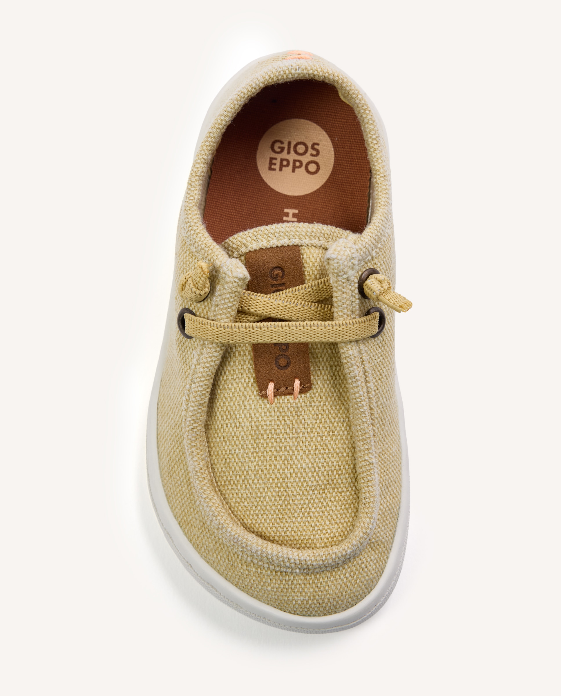 Mocassins Infantil Barefoot Estilo Náuticos de Lona Gioseppo Amarelo-3
