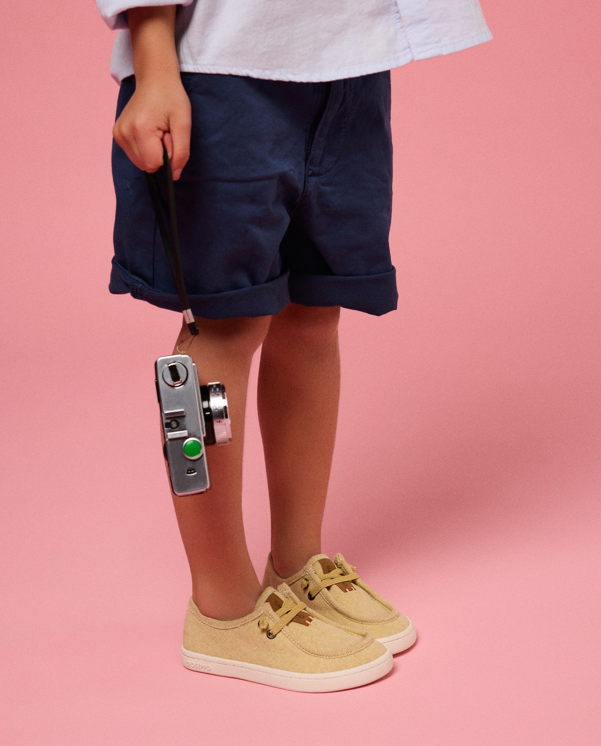 Mocassins Infantil Barefoot Estilo Náuticos de Lona Gioseppo Amarelo-6