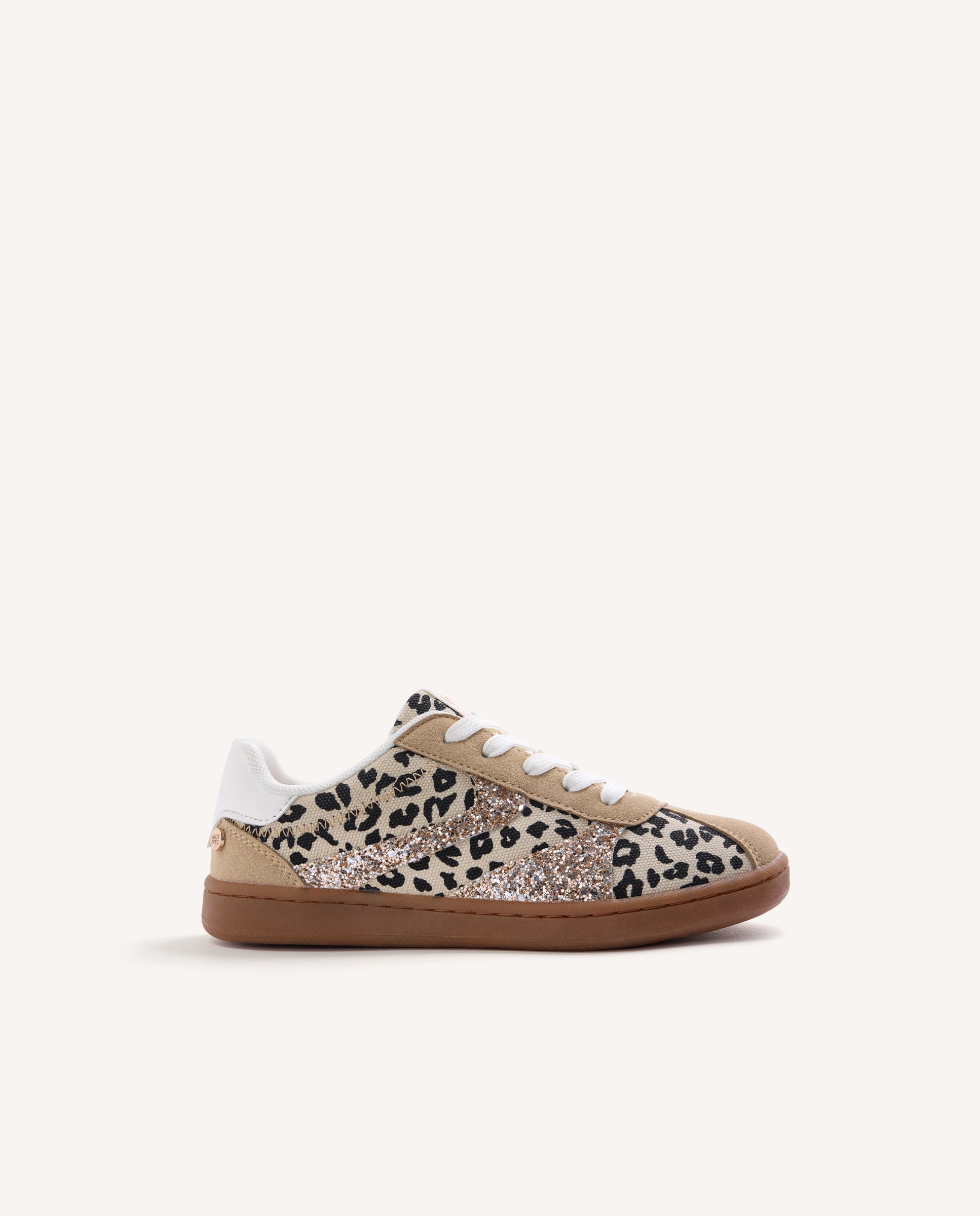 Sapatilhas de Lona Infantil com Estampado de Leopardo Estampado-1