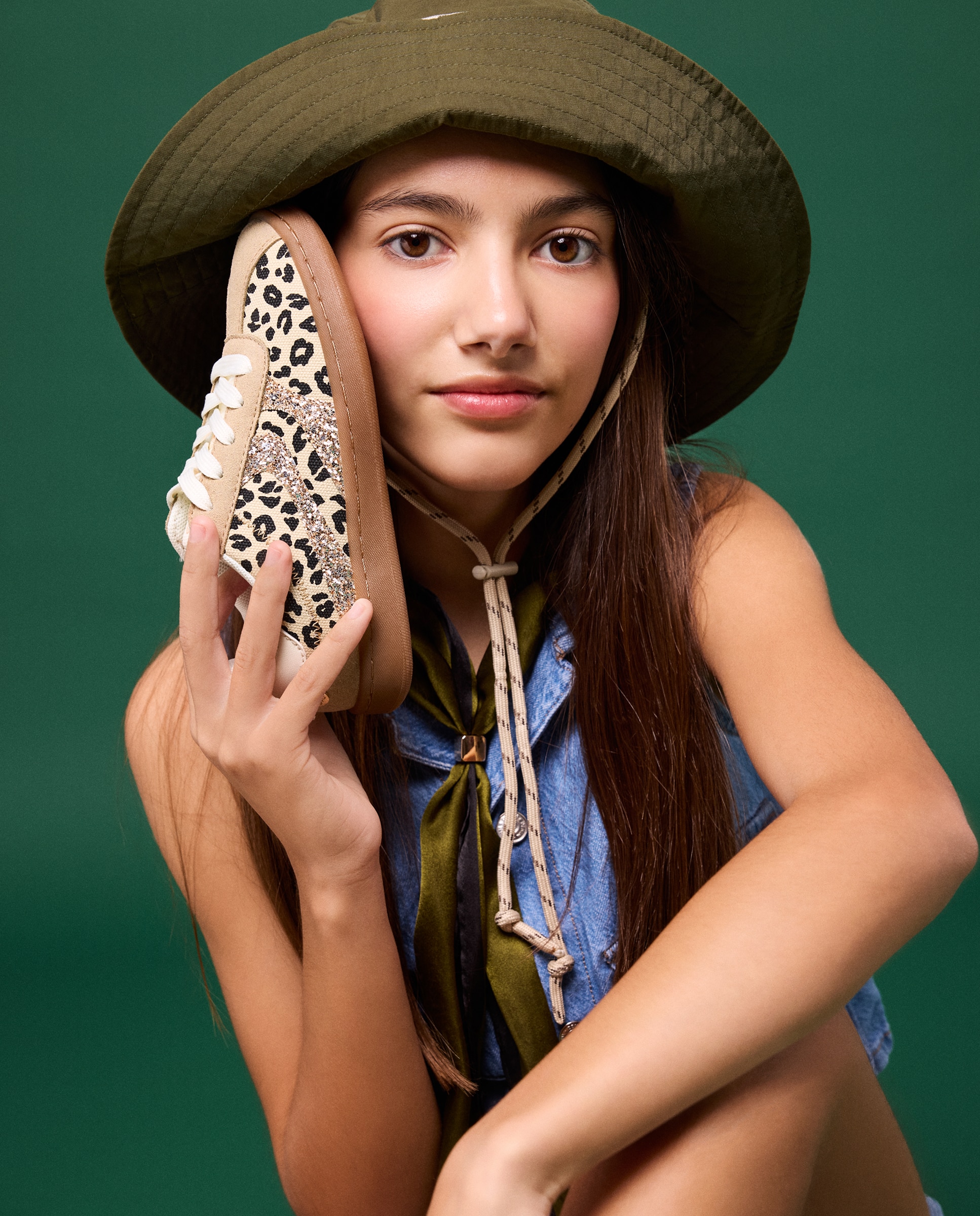 Sapatilhas de Lona Infantil com Estampado de Leopardo Estampado-5