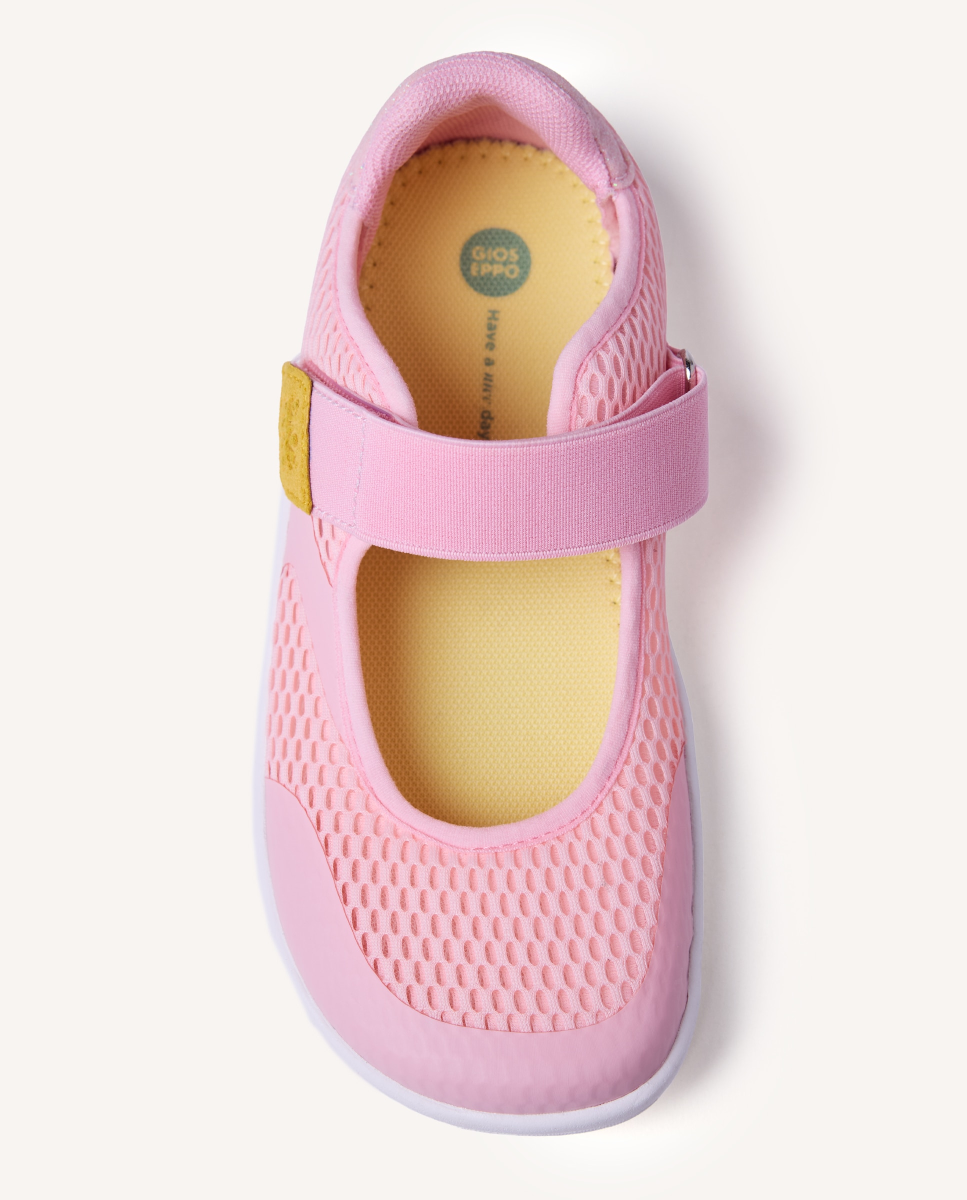 Bailarinas para Bebé Barefoot de Rede Transpirável com Acabamentos Coloridos Gioseppo Rosa-3