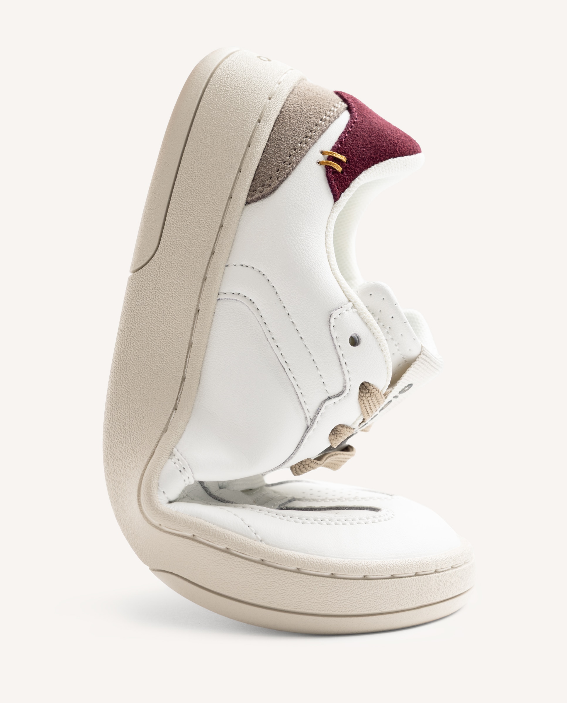 Sapatilhas Barefoot em Pele Bordeaux-4