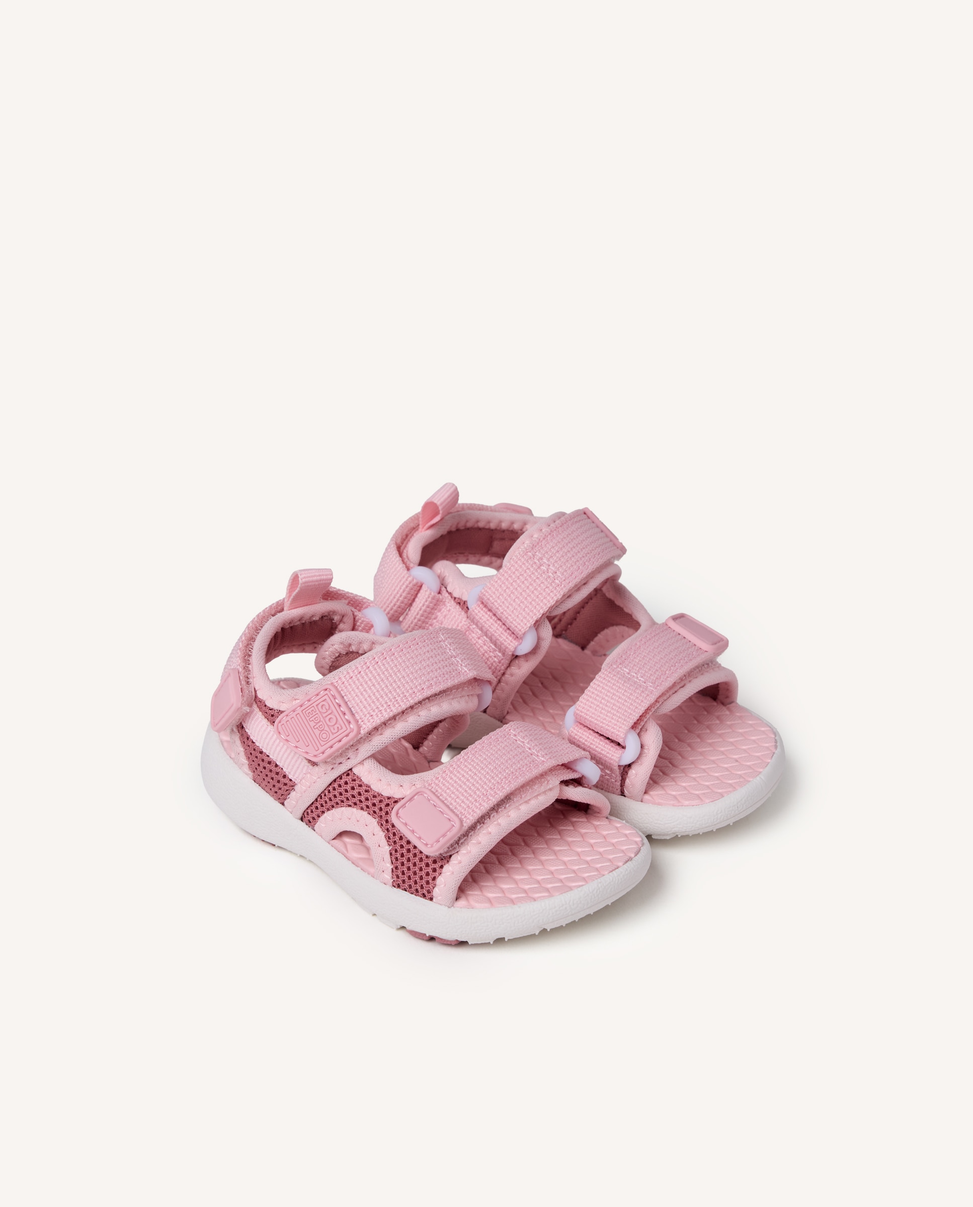 Sandálias para Bebé Estilo Californiana com Palmilha Acolchoada e Fechos Ajustáveis Gioseppo Rosa-claro-2