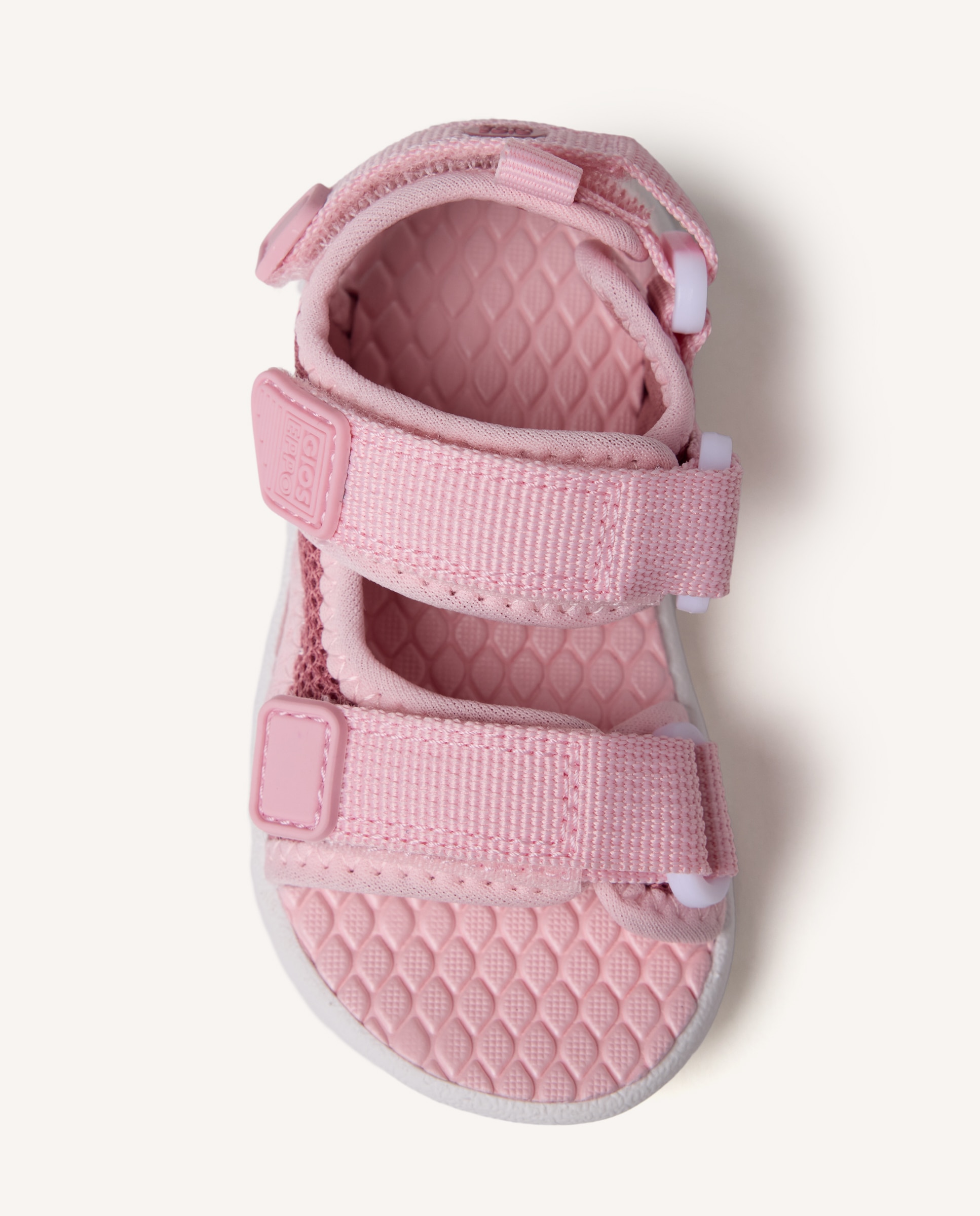 Sandálias para Bebé Estilo Californiana com Palmilha Acolchoada e Fechos Ajustáveis Gioseppo Rosa-claro-3