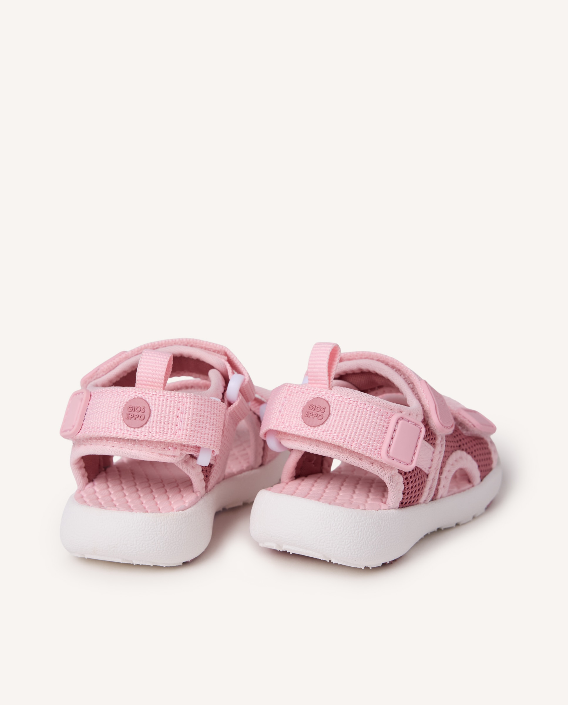 Sandálias para Bebé Estilo Californiana com Palmilha Acolchoada e Fechos Ajustáveis Gioseppo Rosa-claro-4