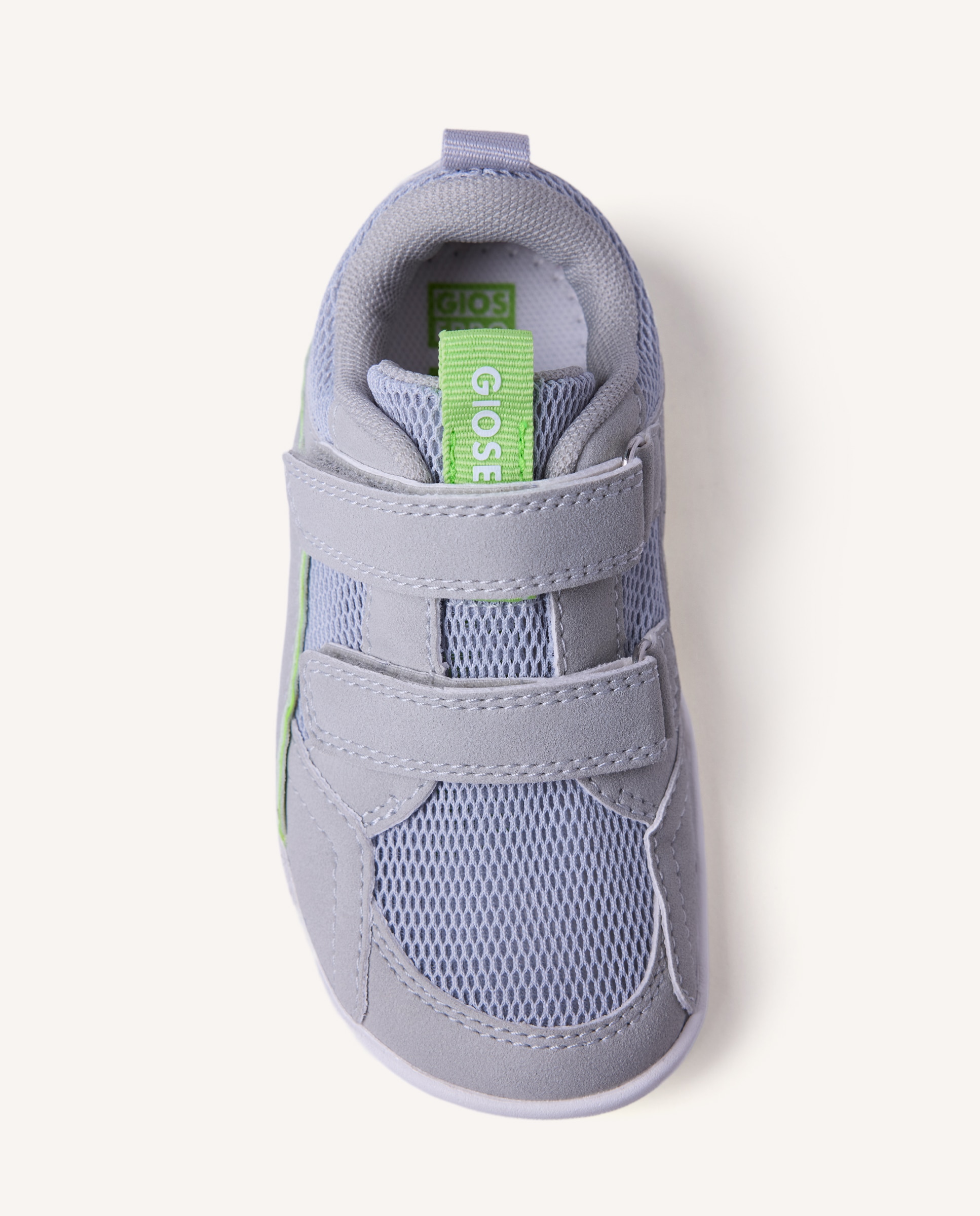 Sapatilhas de Lona Infantil Barefoot Monocolor de Rede Cinzento-3