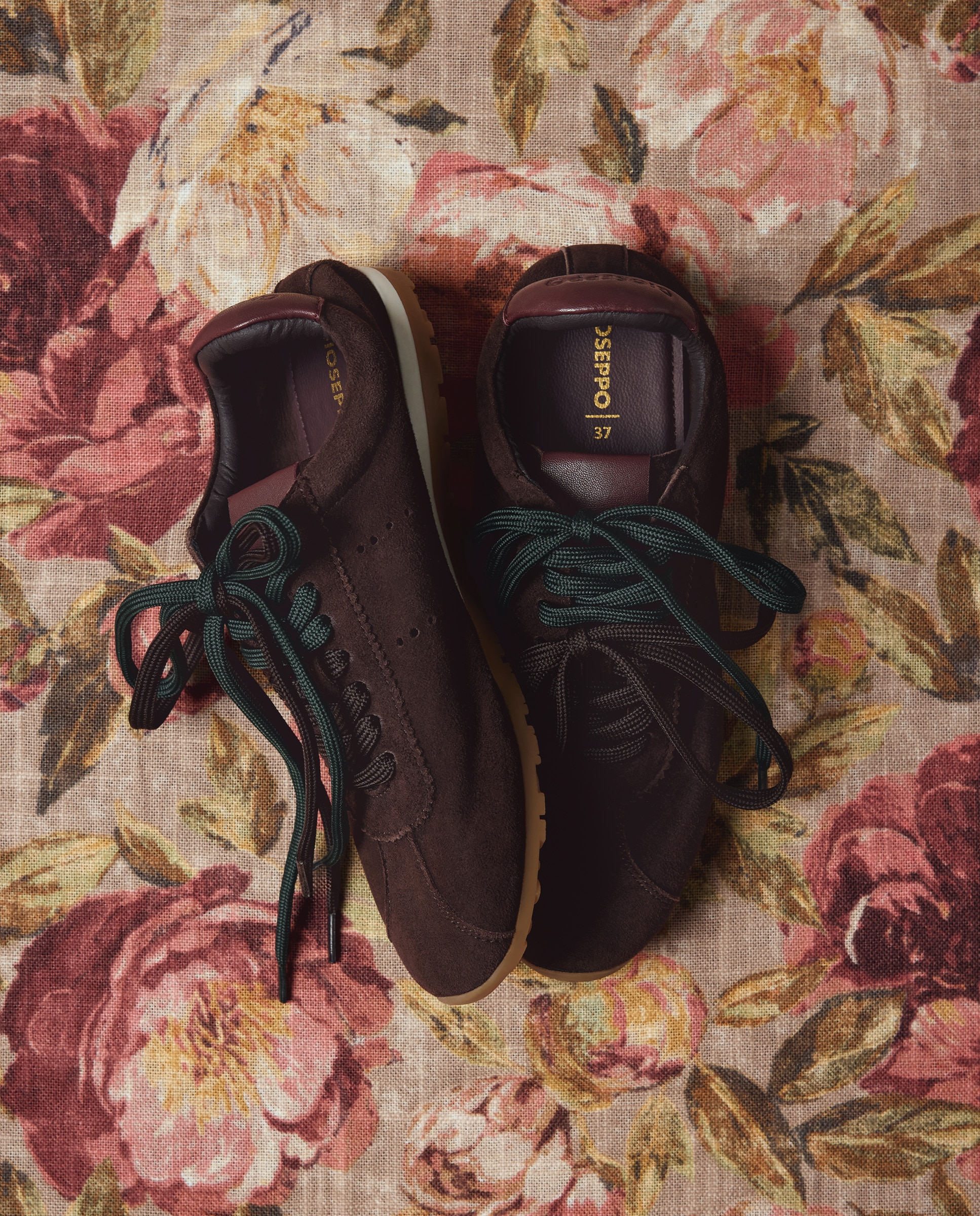 Sapatilhas Desportivas de Pele Camurça com Contraste de Cores Chocolate-6