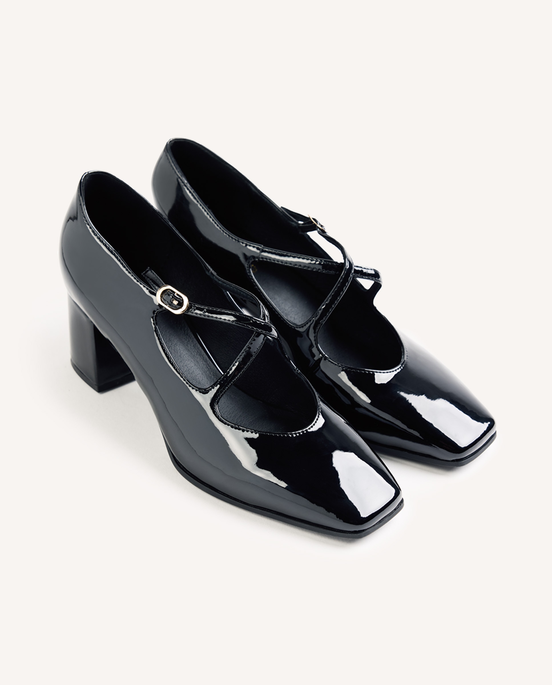 Sapatos de Salto em Preto Preto-2