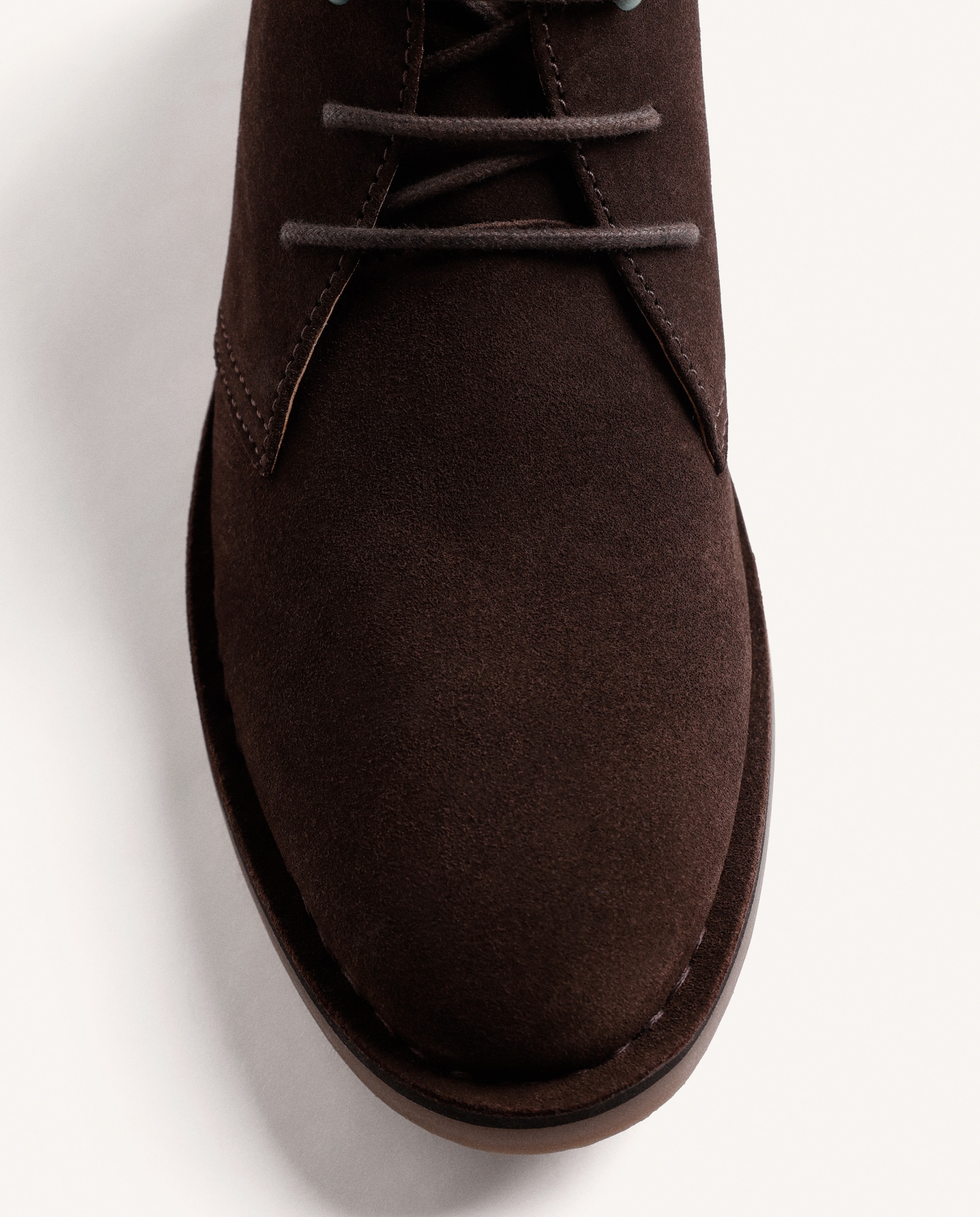 Botins Tipo Safari de Pele Camurça Chocolate-3