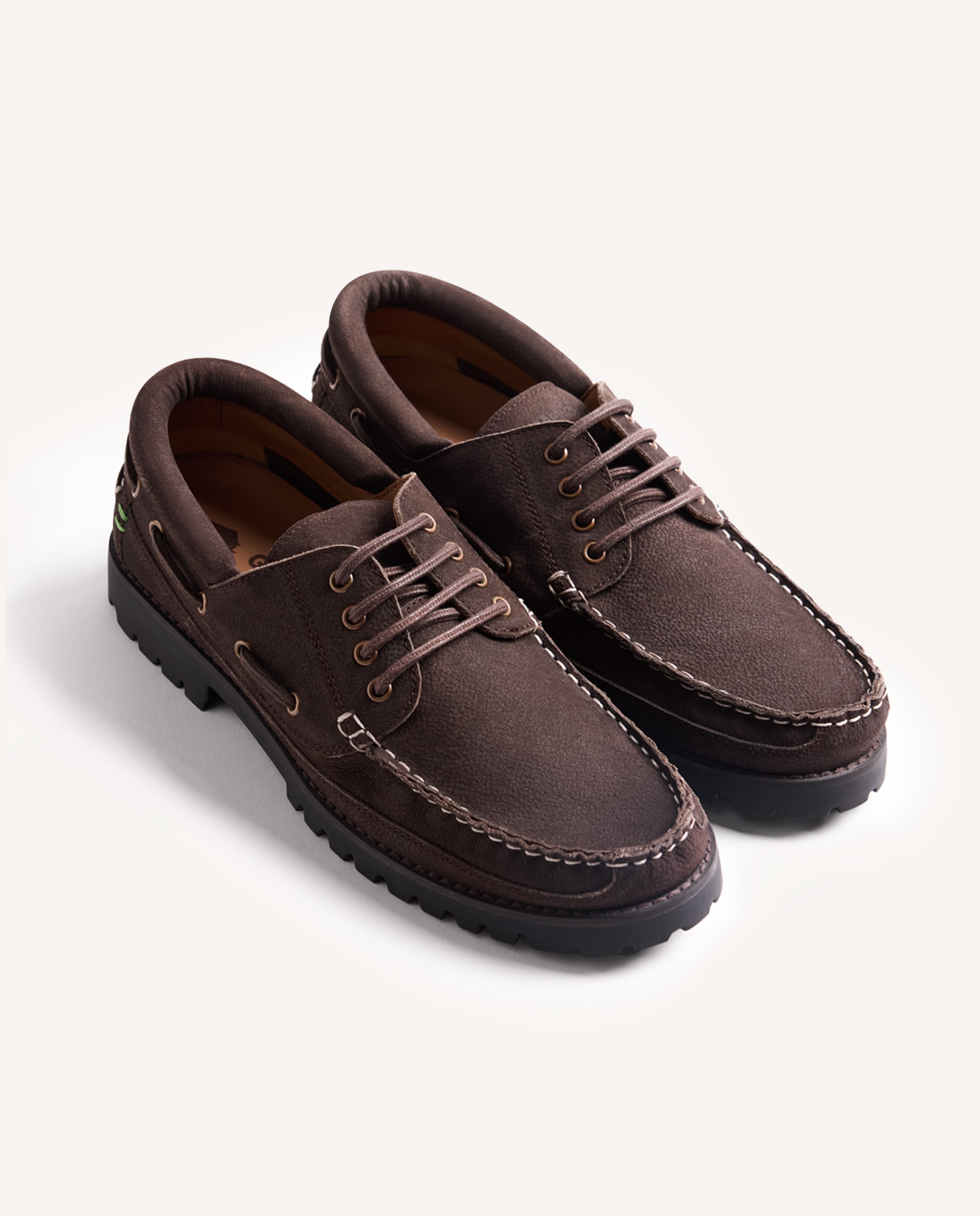 Mocassins Estilo Náuticos de Pele Chocolate-2