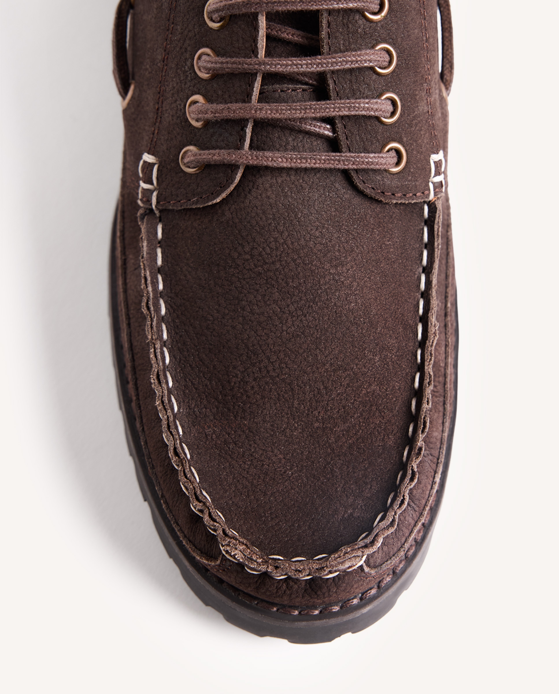 Mocassins Estilo Náuticos de Pele Chocolate-3