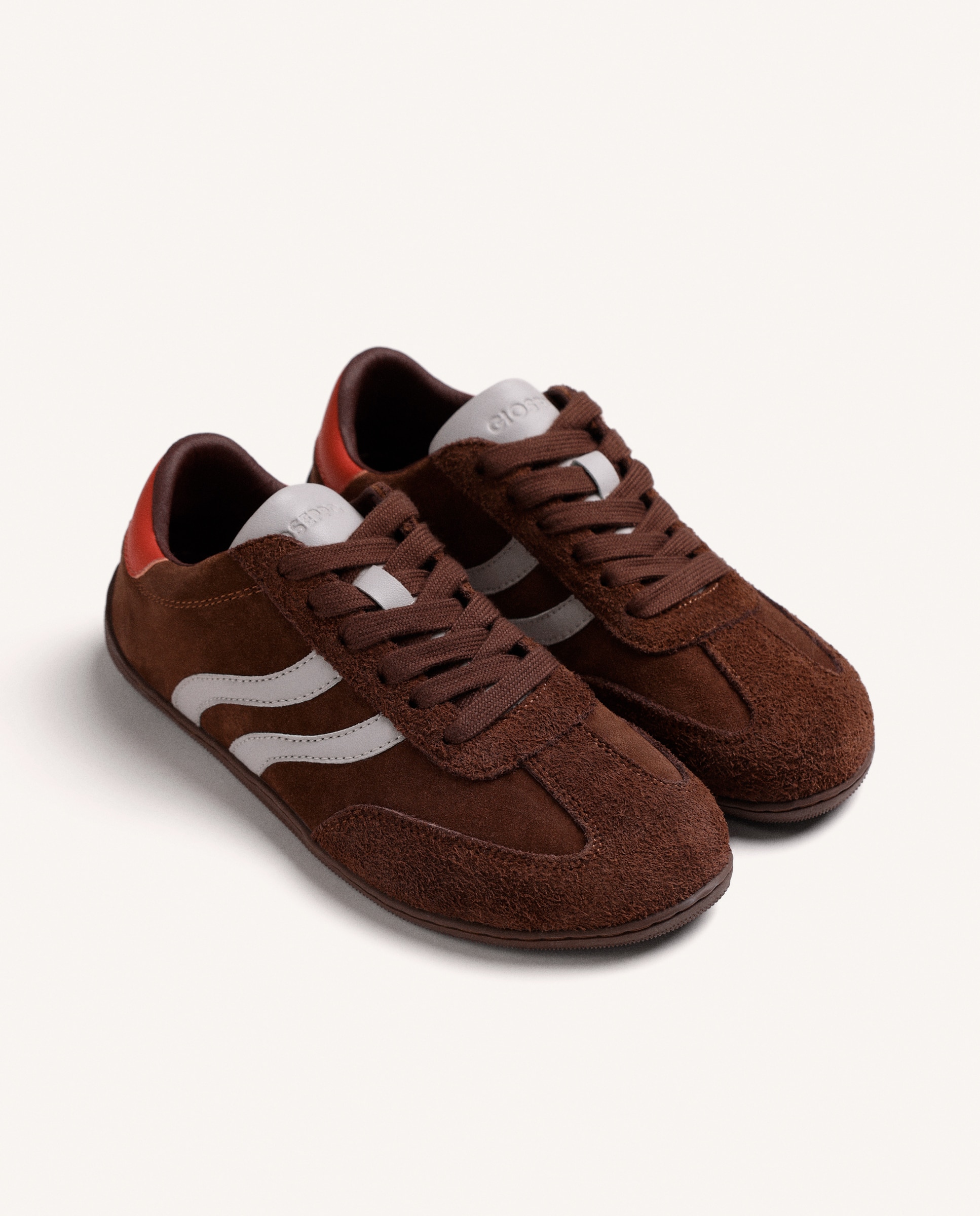 Sapatilhas Desportivas de Pele Camurça Barefoot Chocolate-2
