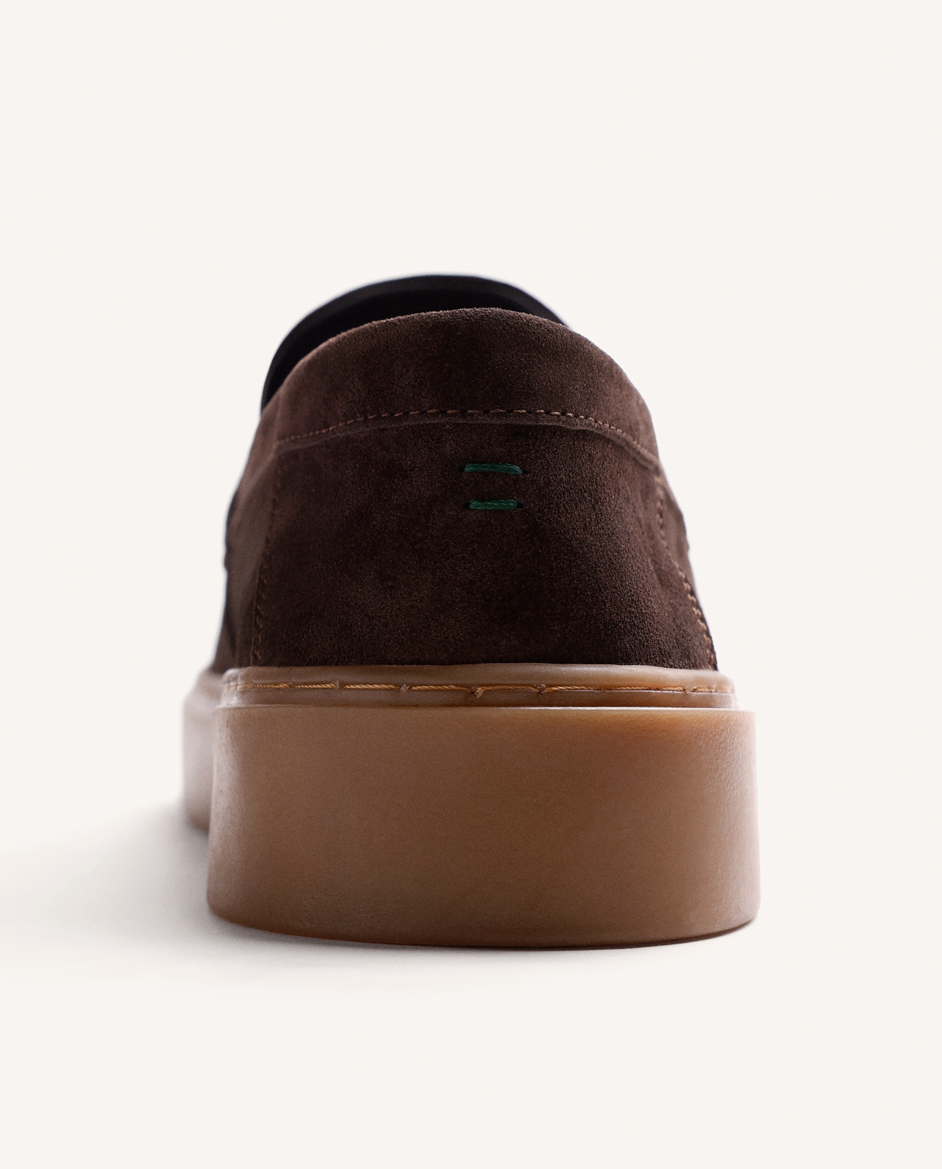 Mocassins Estilo Wallabee de Pele Camurça Chocolate-4