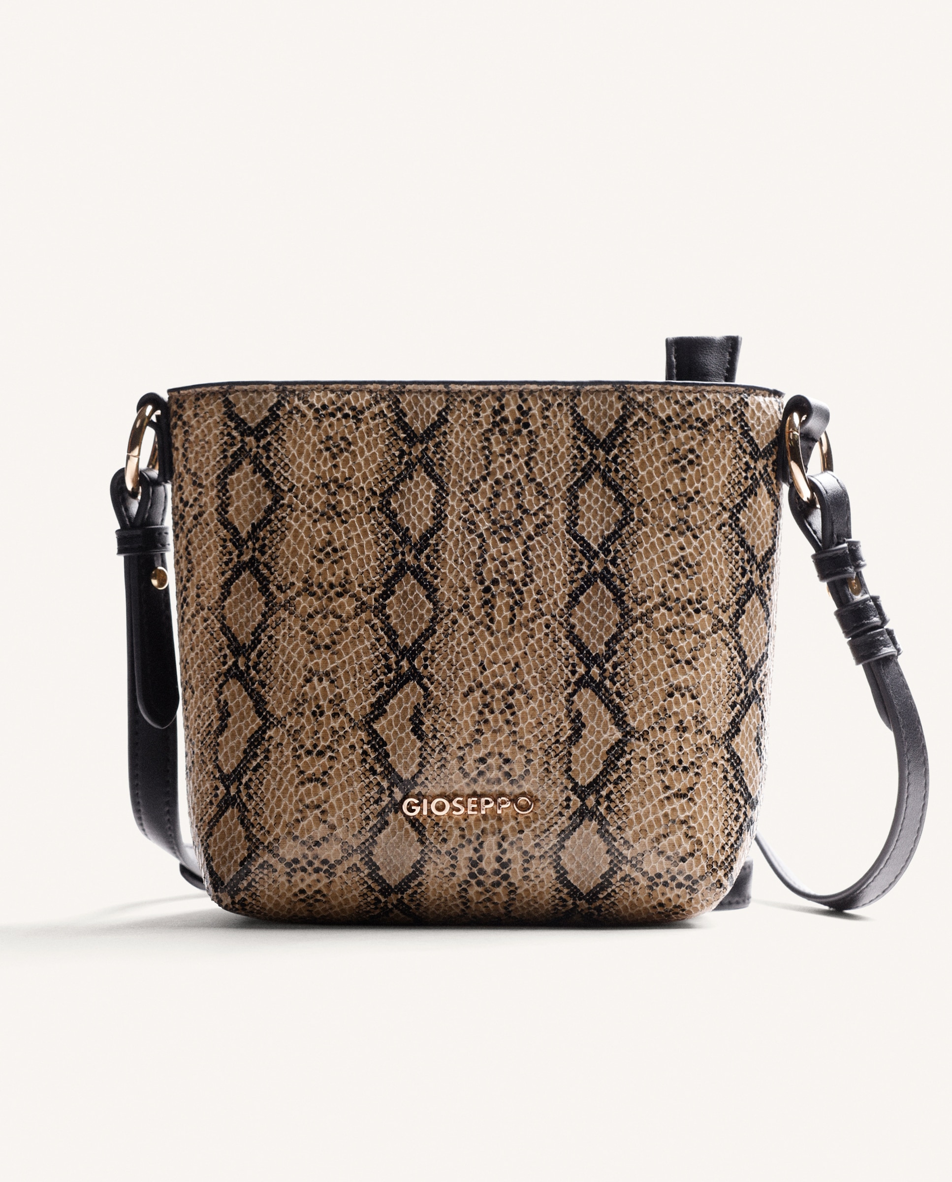 Imagem 0 de Mala Tipo Bucket com Estampado Animal e Fecho Zip