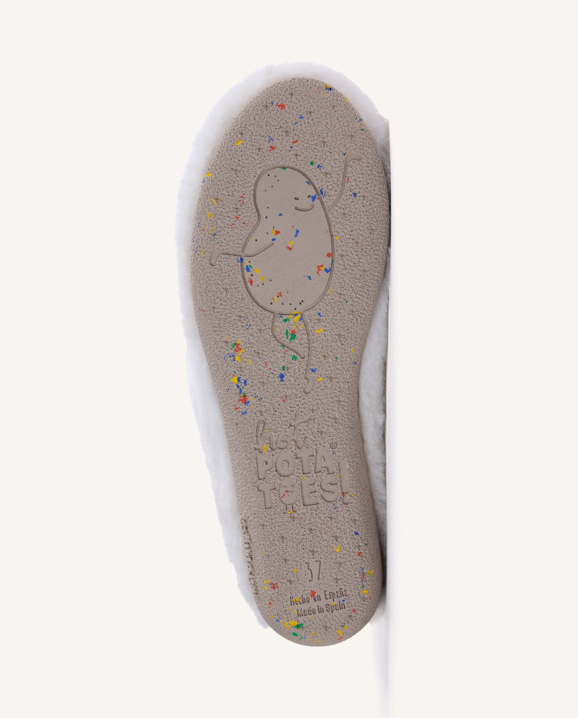 Pantufas Tipo Mocassins de Pelo Branco-5