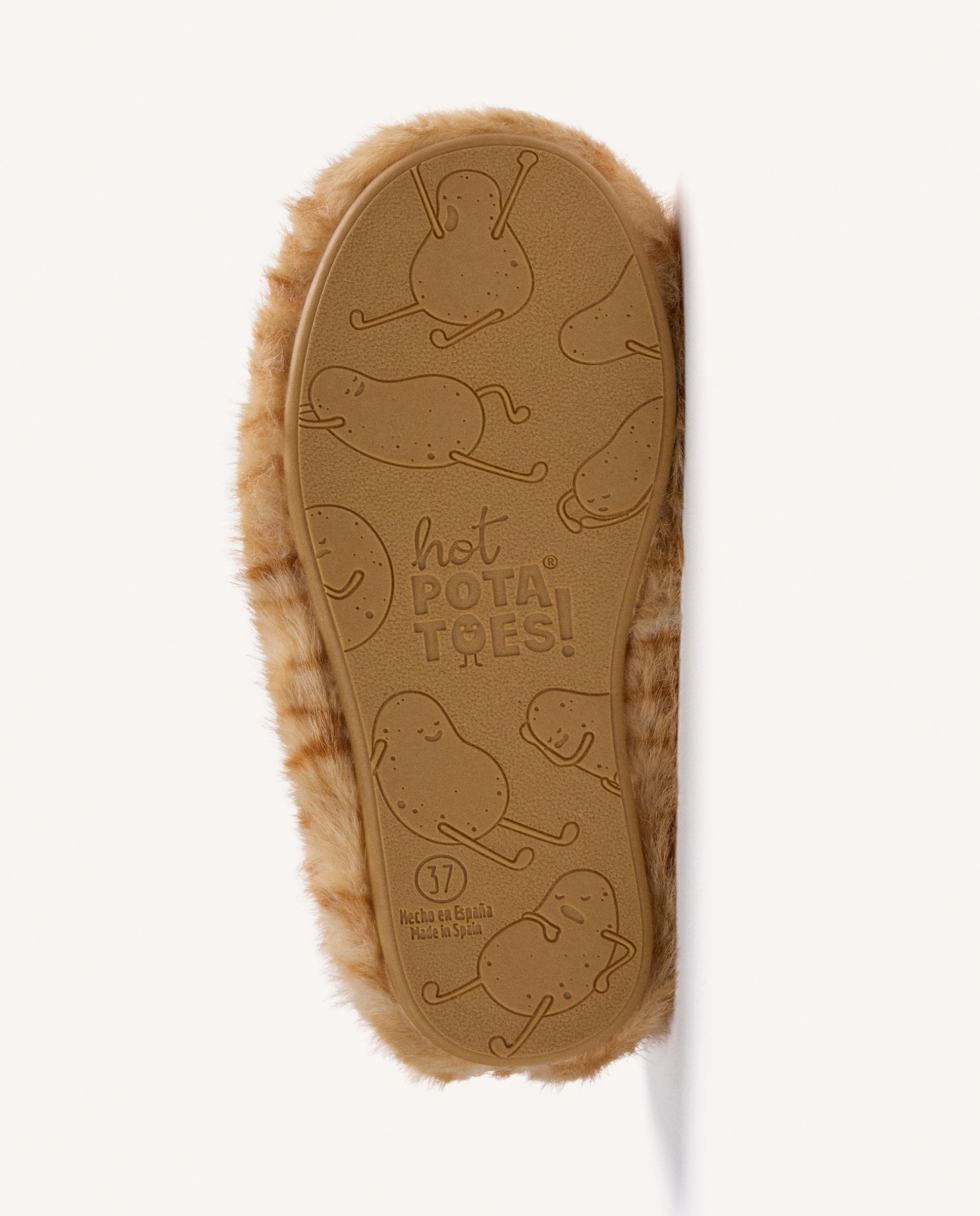 Pantufas Tipo Botim de Pelo Estampado-5