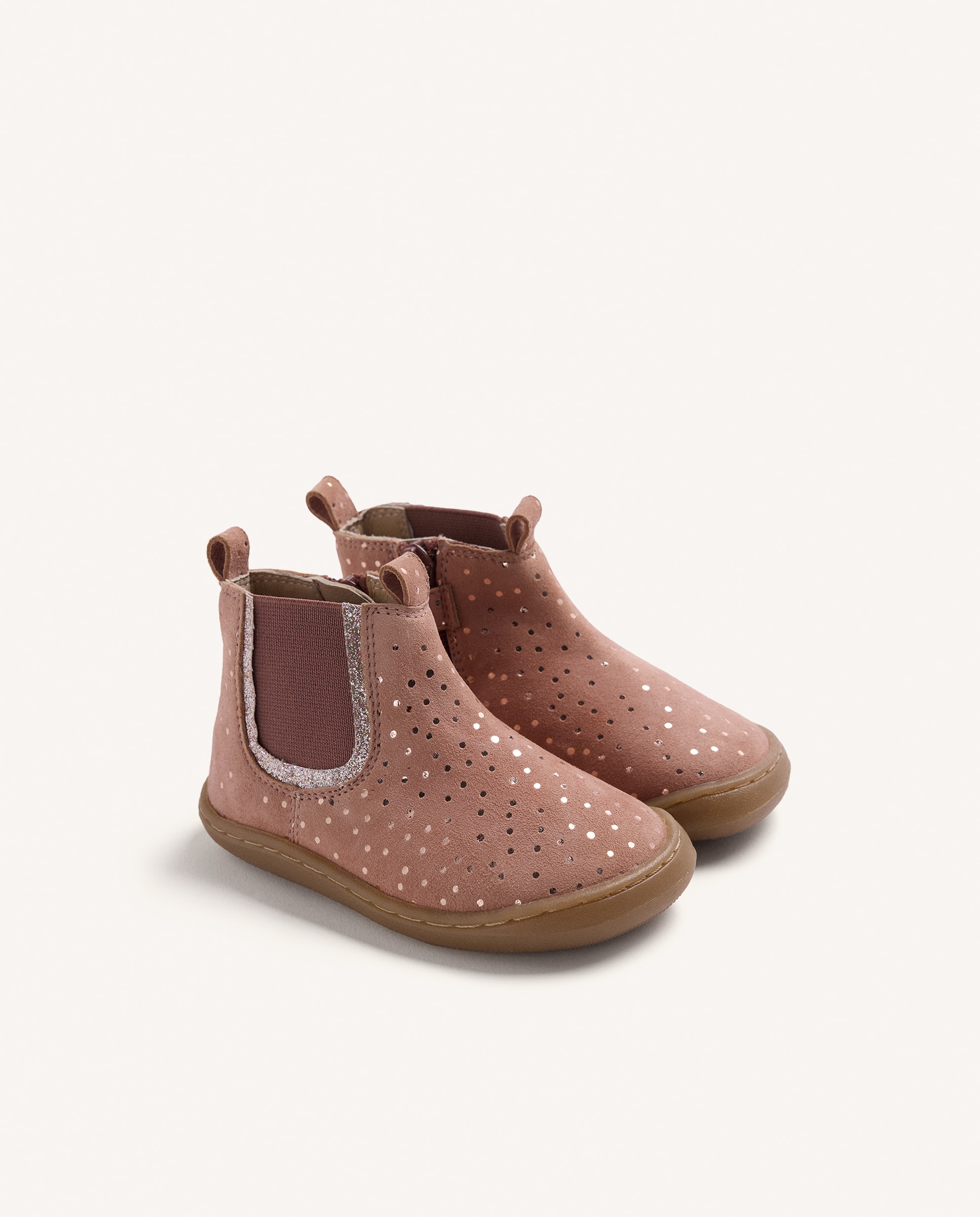 Botins para Bebé de Pele com Lateral Elástico Barefoot Nude-2